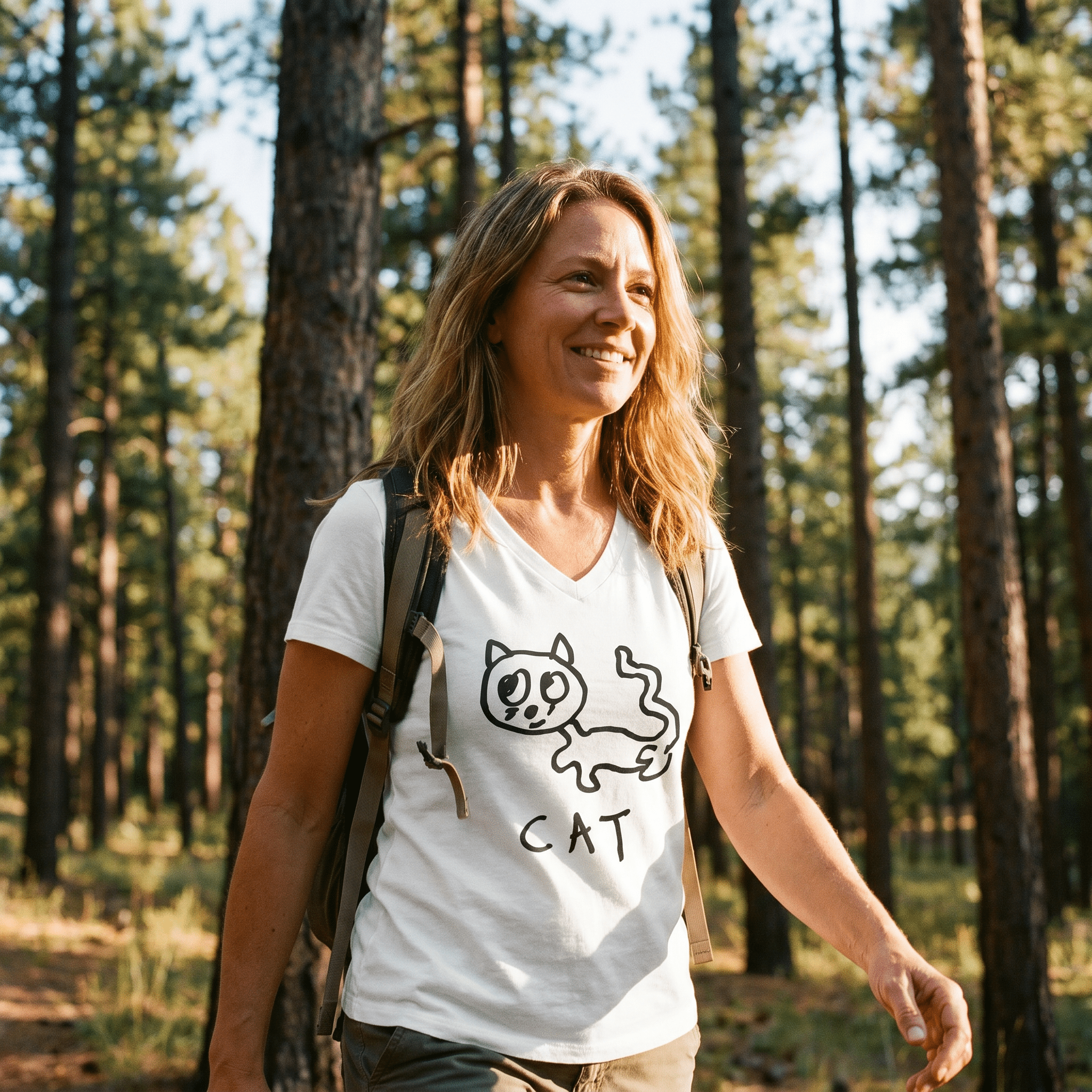 Cat - Women's V-Neck Tee