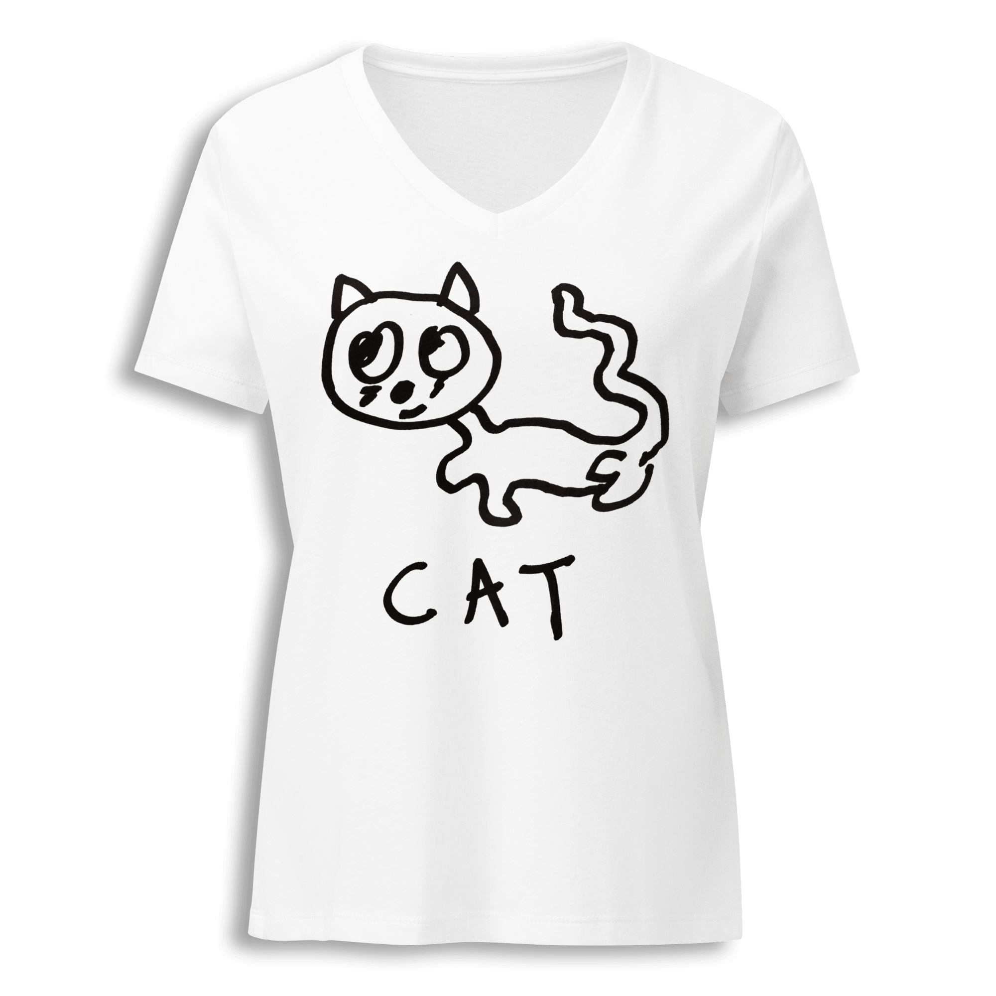 Cat - Women's V-Neck Tee