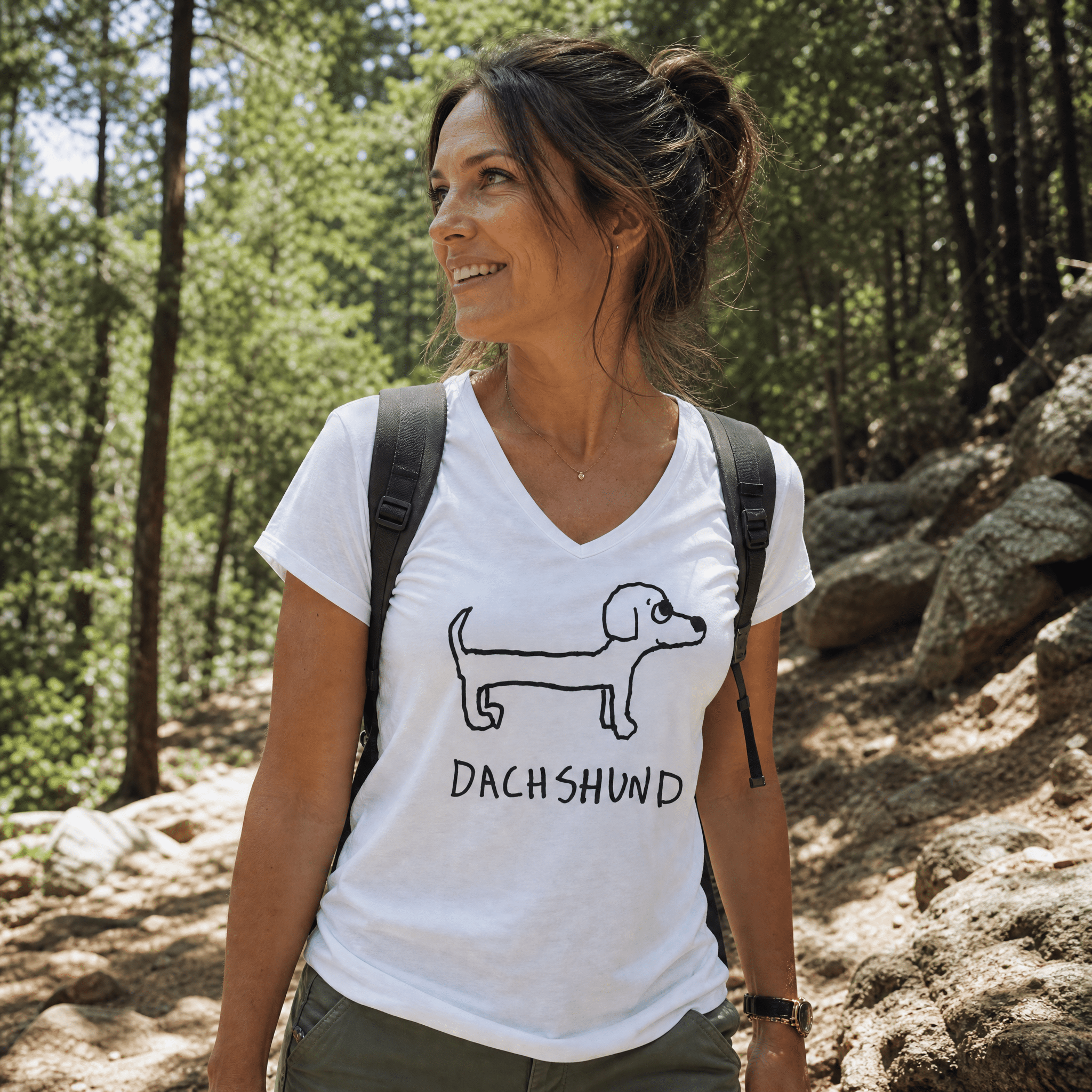 Dachshund - Women's V-Neck Tee