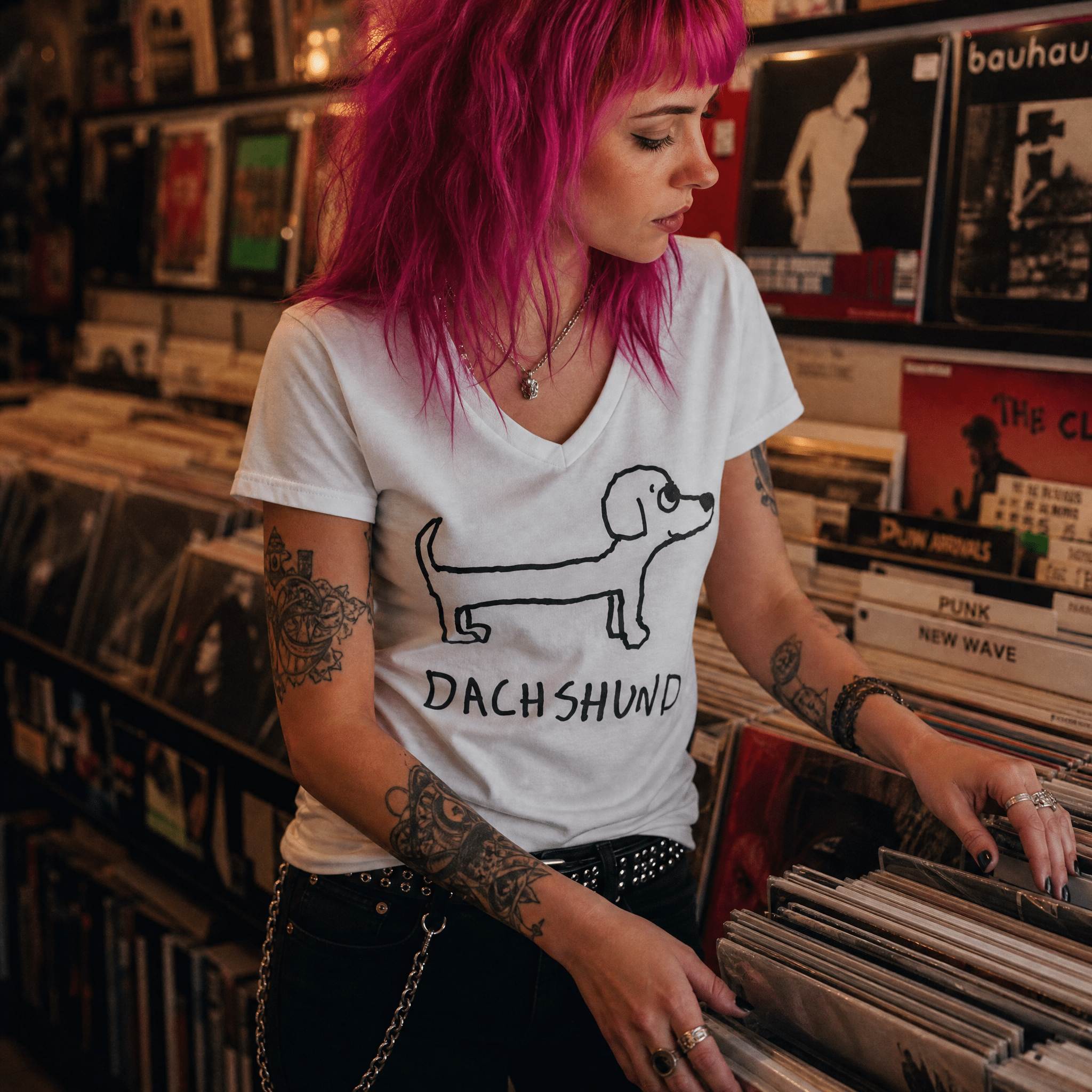 Dachshund - Women's V-Neck Tee