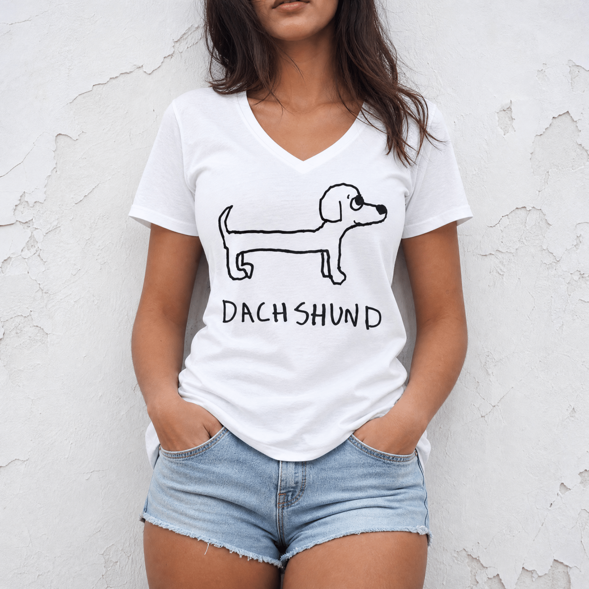 Dachshund - Women's V-Neck Tee