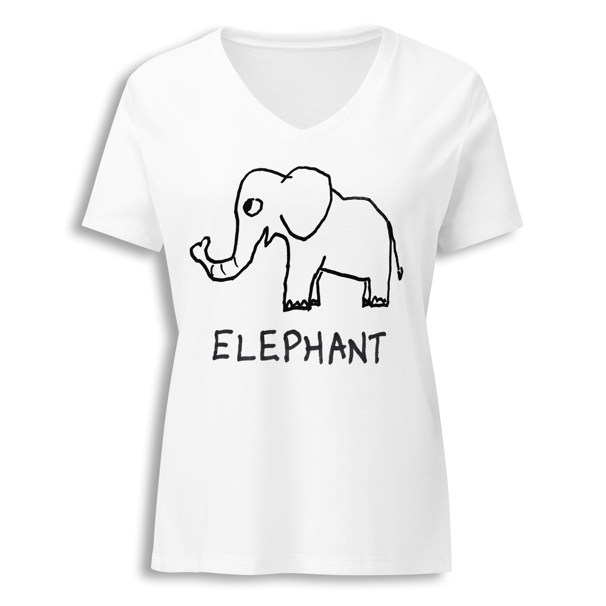 Elephant - Women's V-Neck Tee