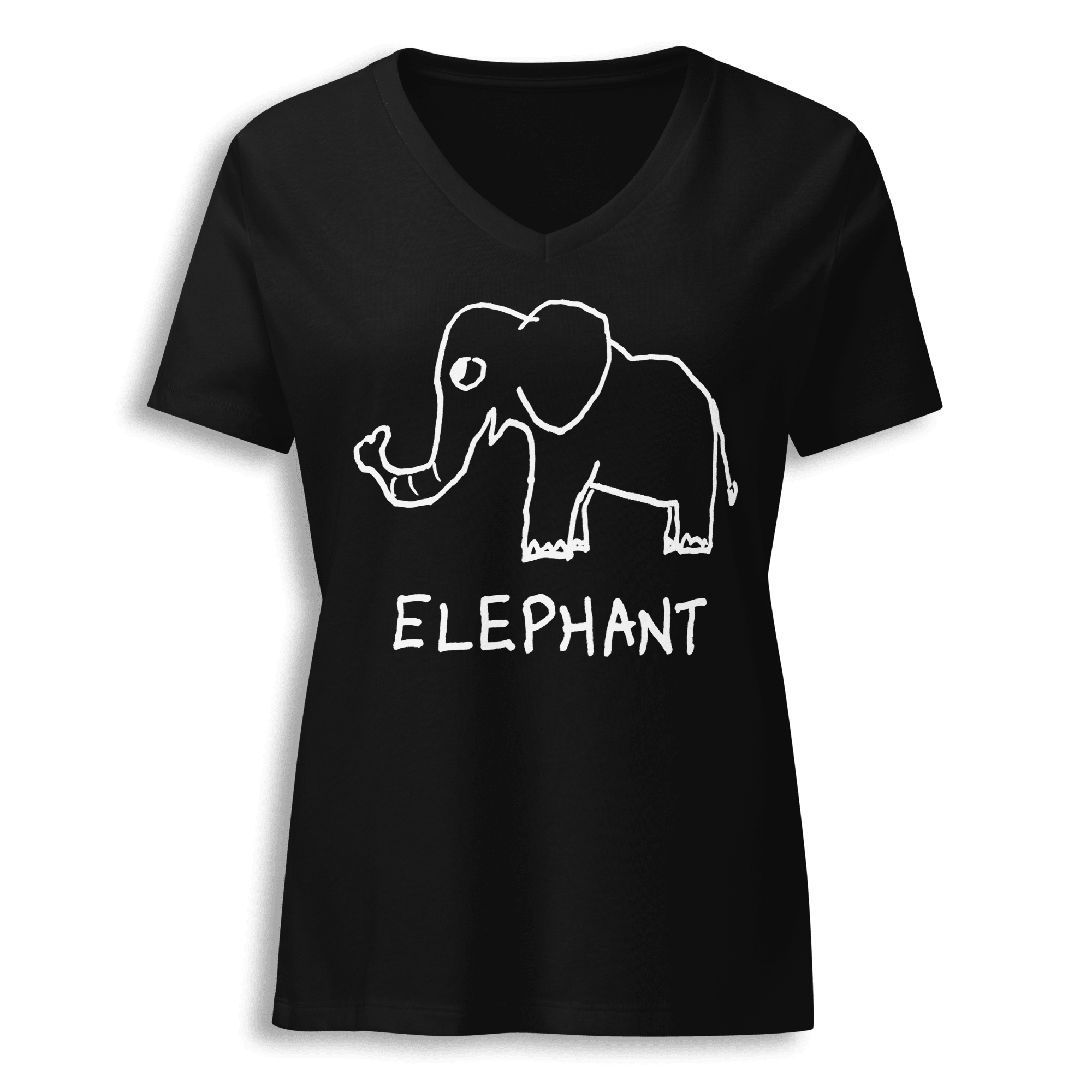 Elephant - Women's V-Neck Tee
