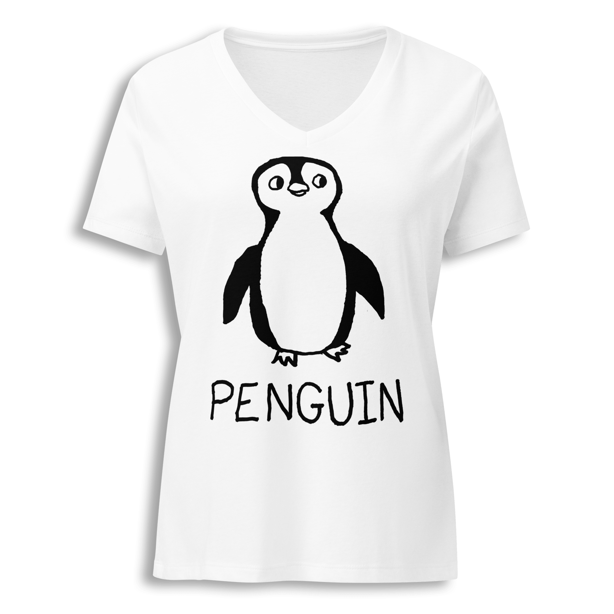 Penguin - Women's V-Neck Tee