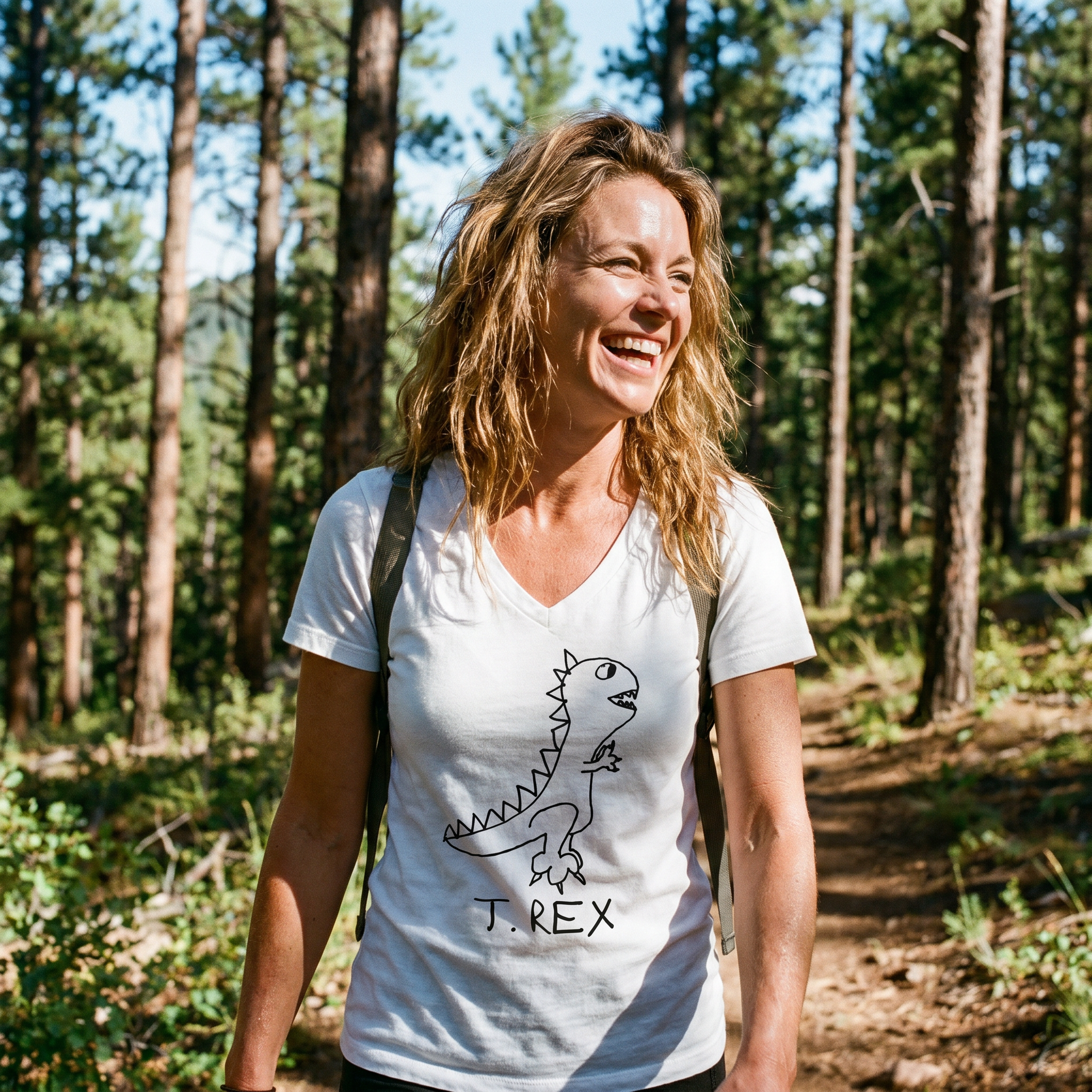 T Rex - Women's V-Neck Tee