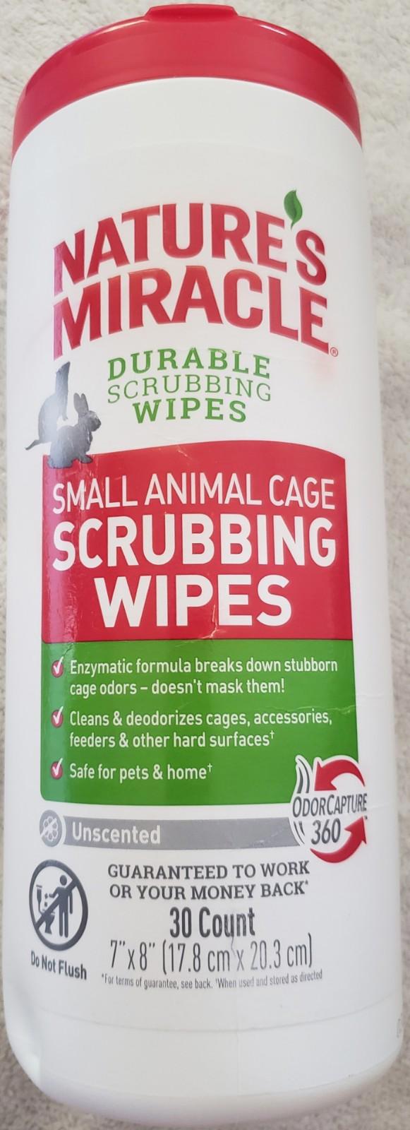 Small Animal Cage Scrubbing Wipes 30 Count