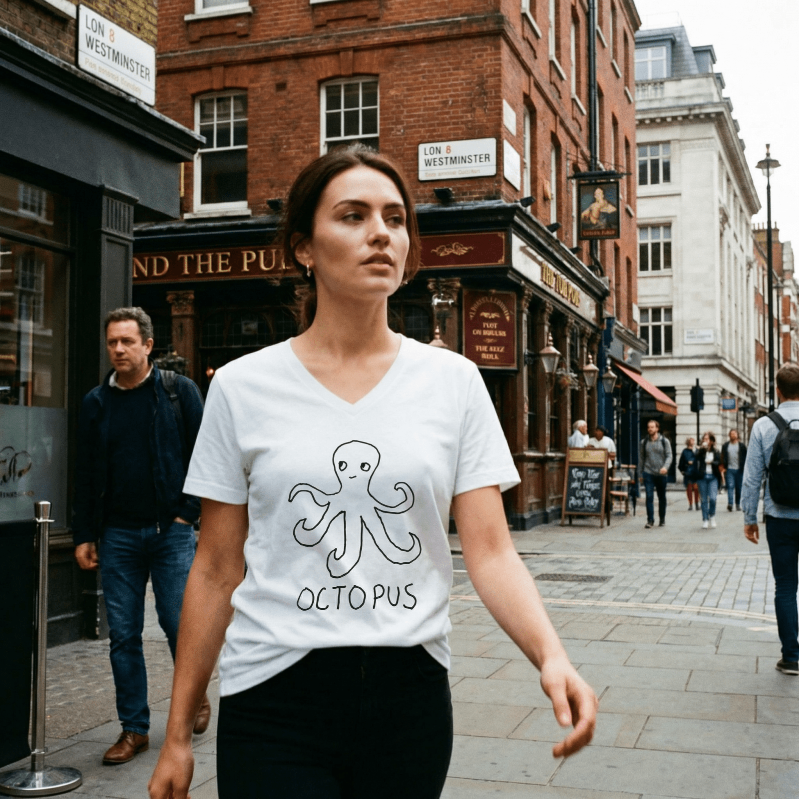 Octopus - V-Neck Tee