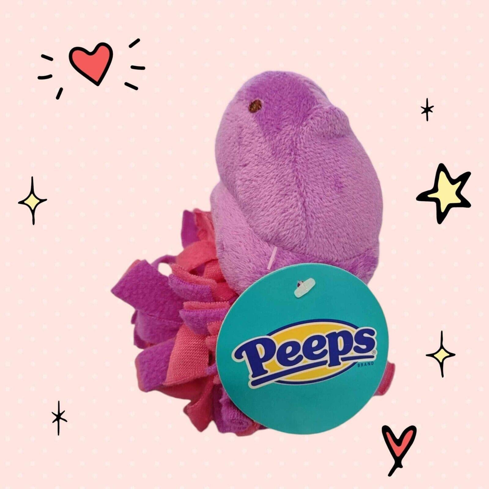 Peeps for Pets Plush Purple and Pink Purple Chick Fleece Bottom Dog Toy