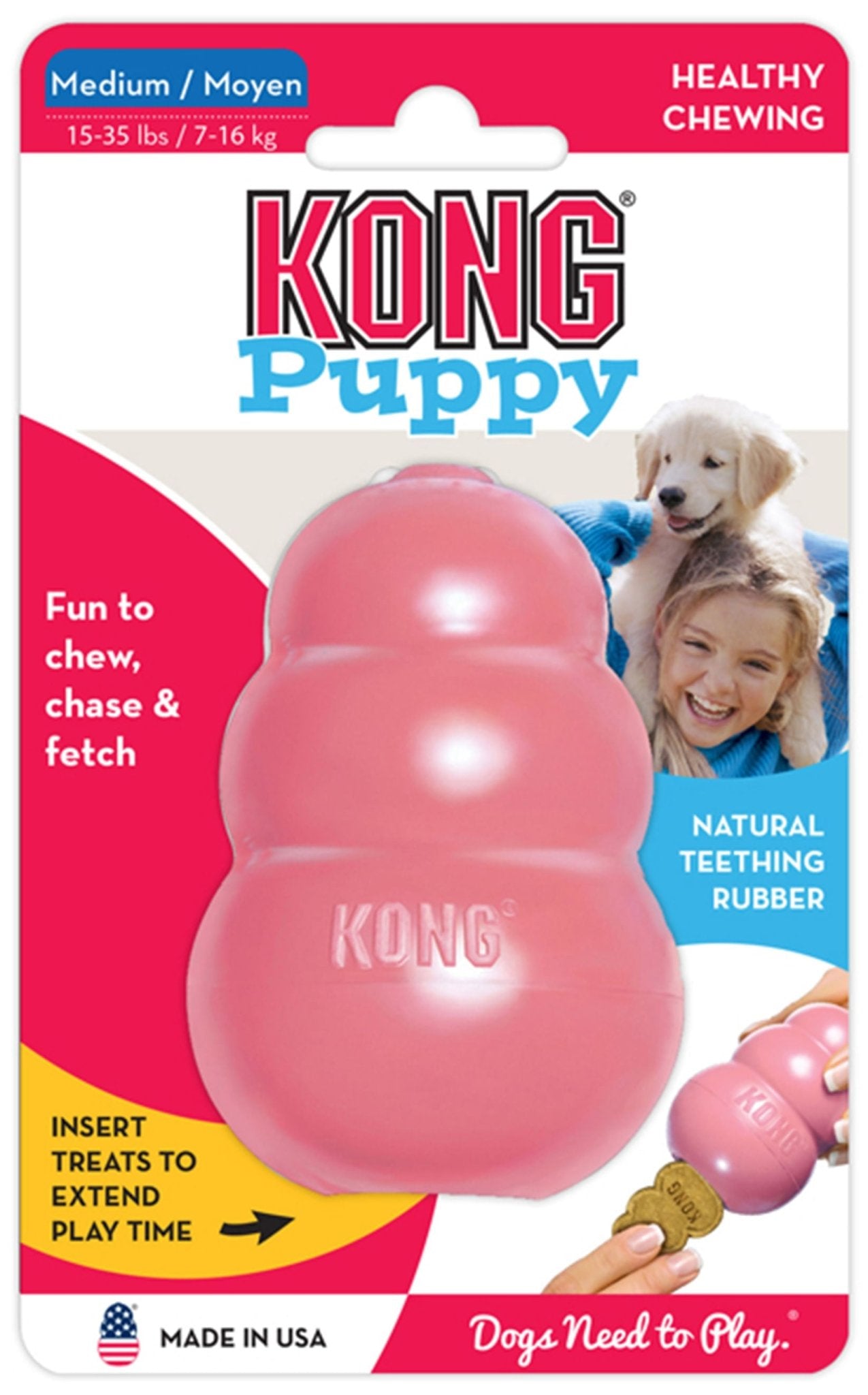 Puppy KONG Treat-Stuffing Chew Dog Toy