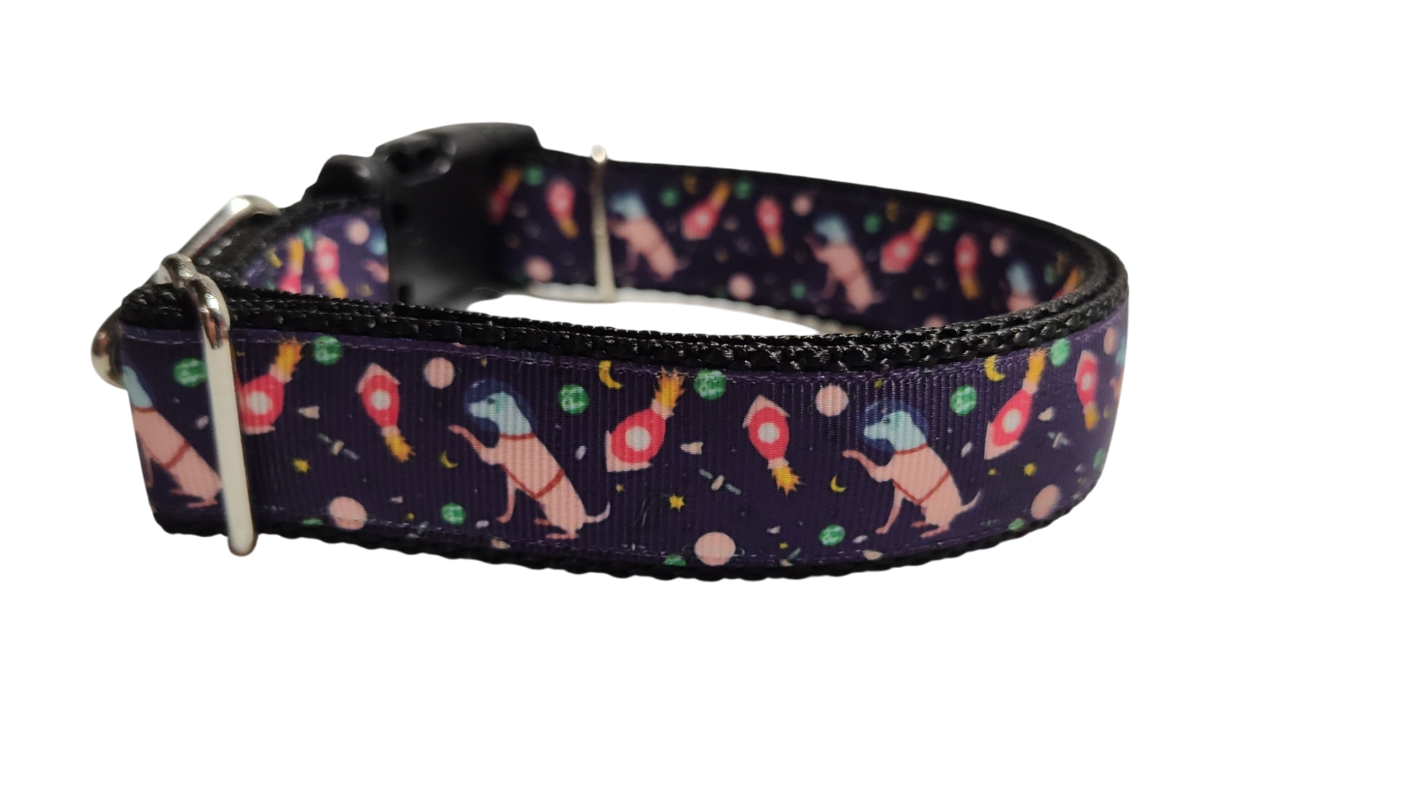 Space Dogs Nylon Dog Collar