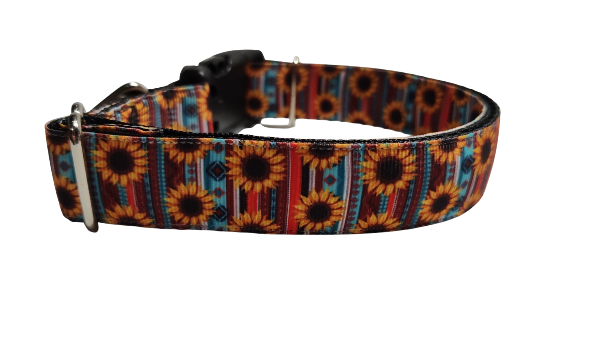 Sunflower Stripes Nylon Dog Collar