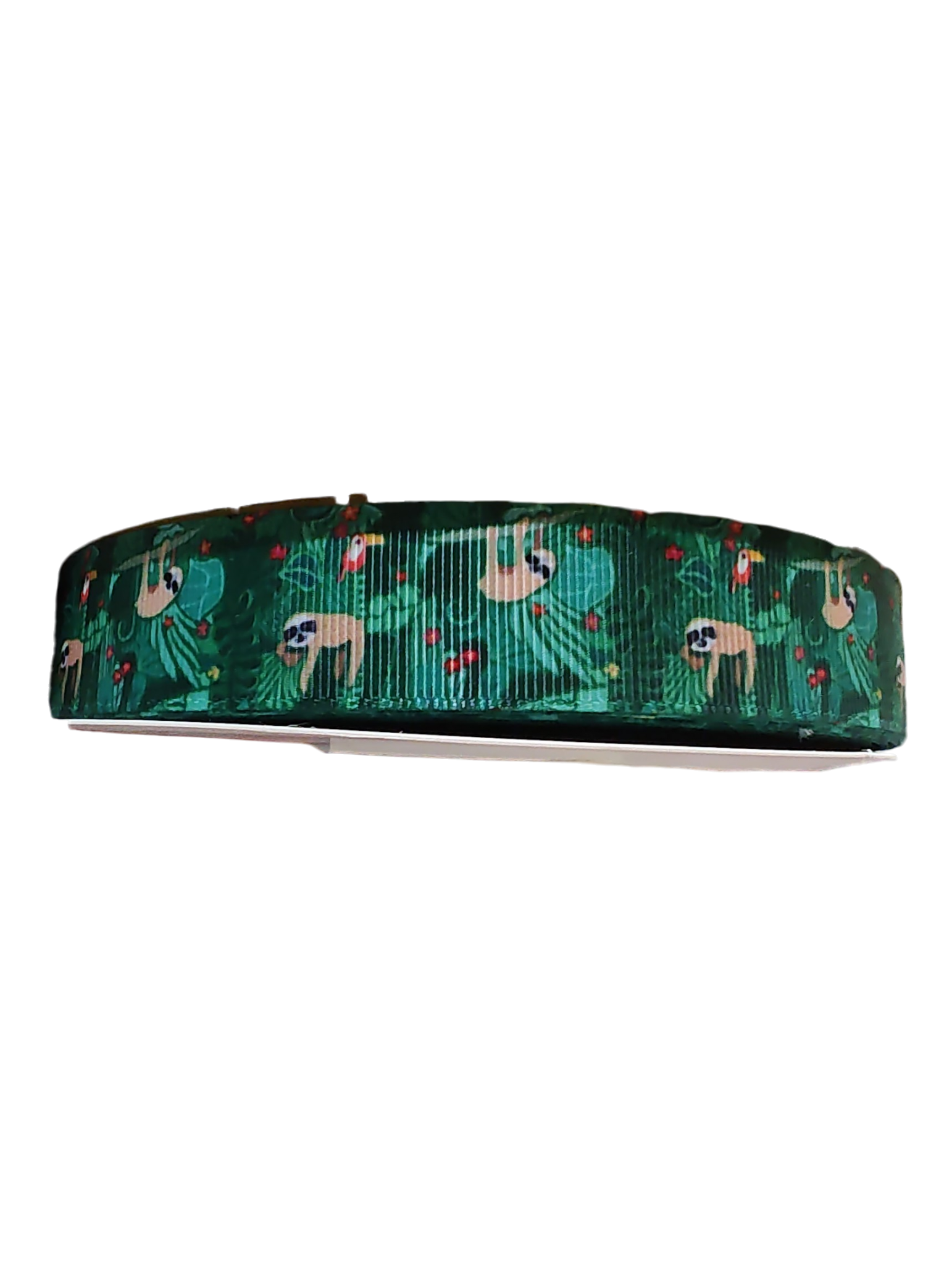Green Sloth Nylon Dog Collar