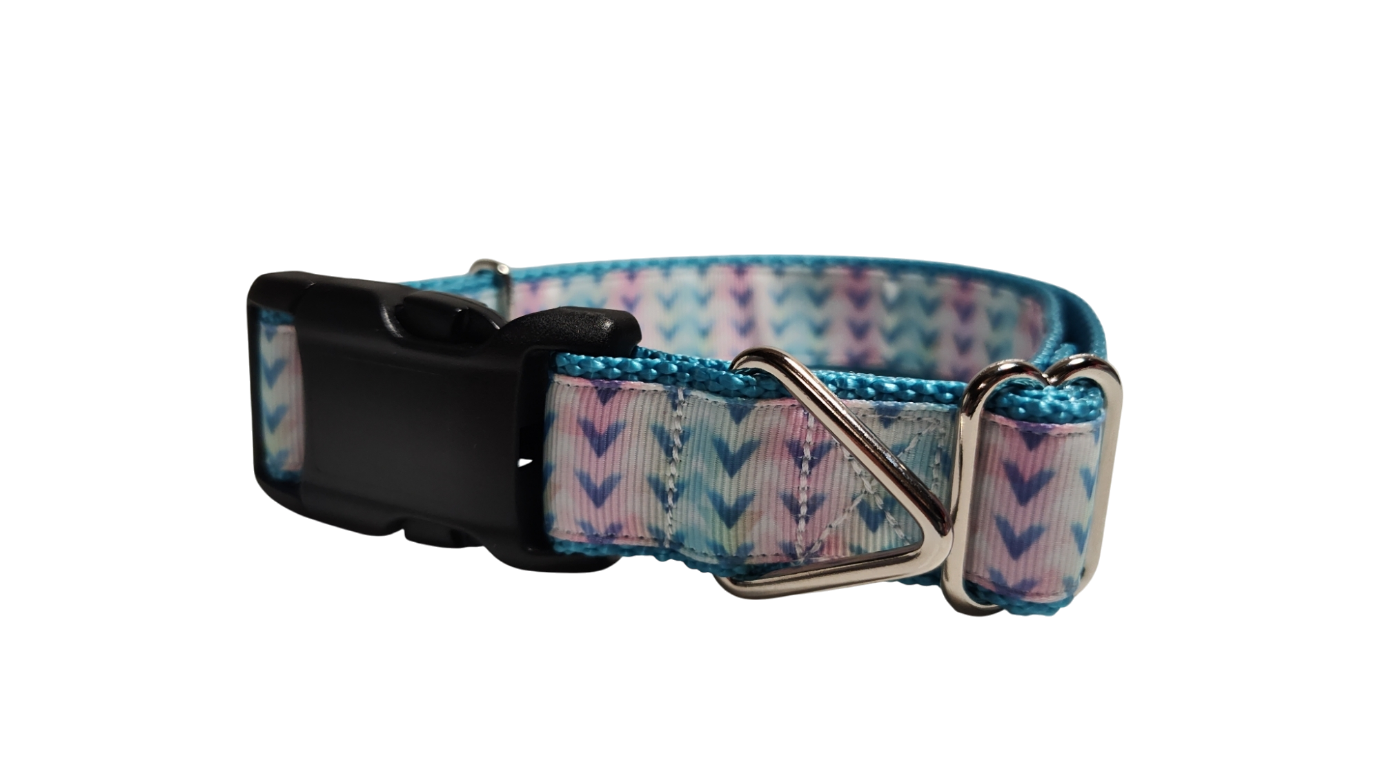 Pastel Tribal V Pattern Nylon Dog Collar
