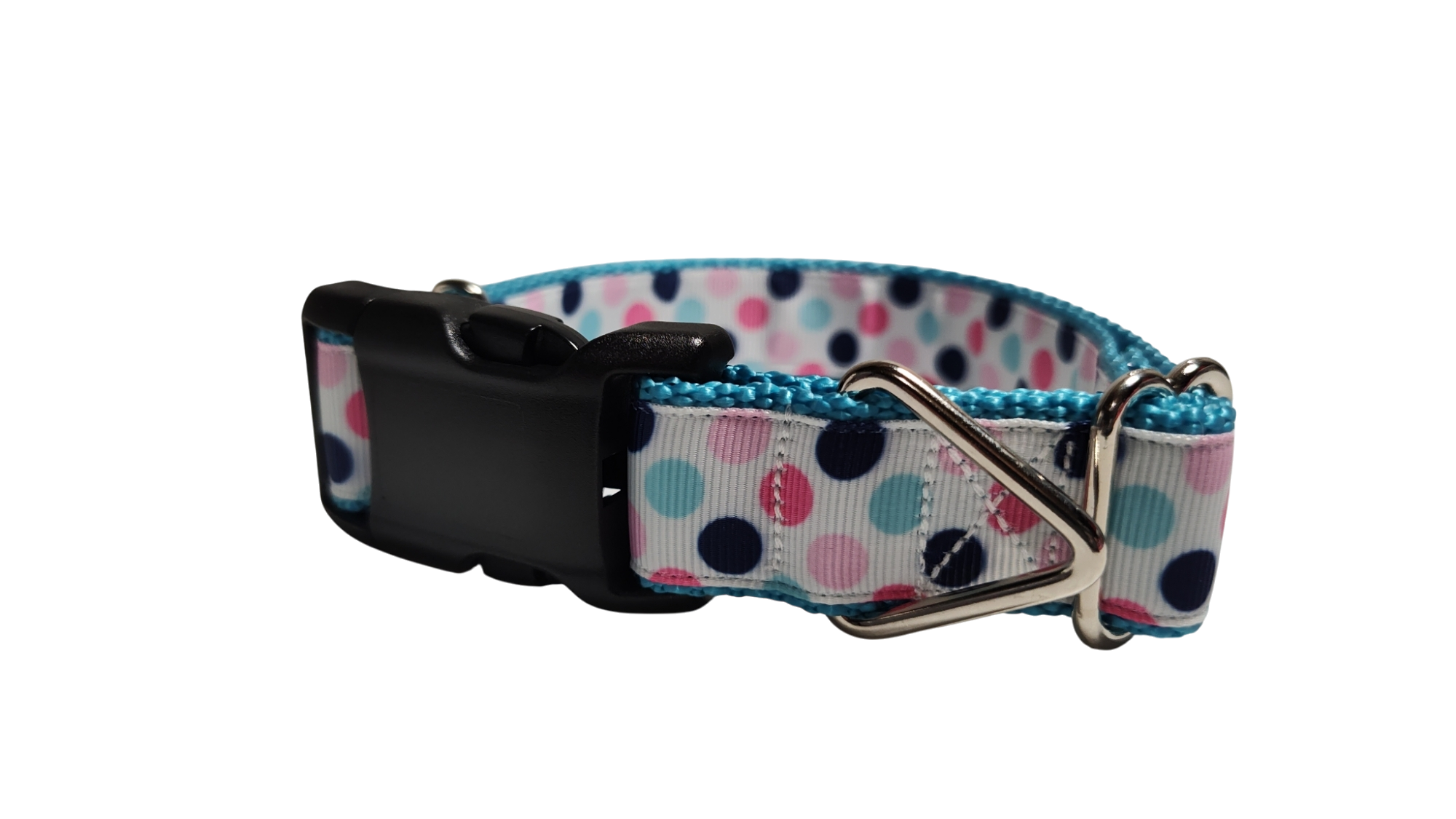 Polka Dots Pattern Nylon Dog Collar