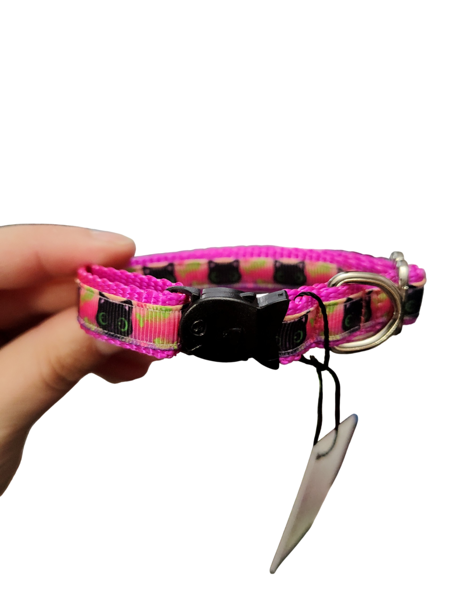 1/2" Black Cat Nylon Dog / Cat Collar