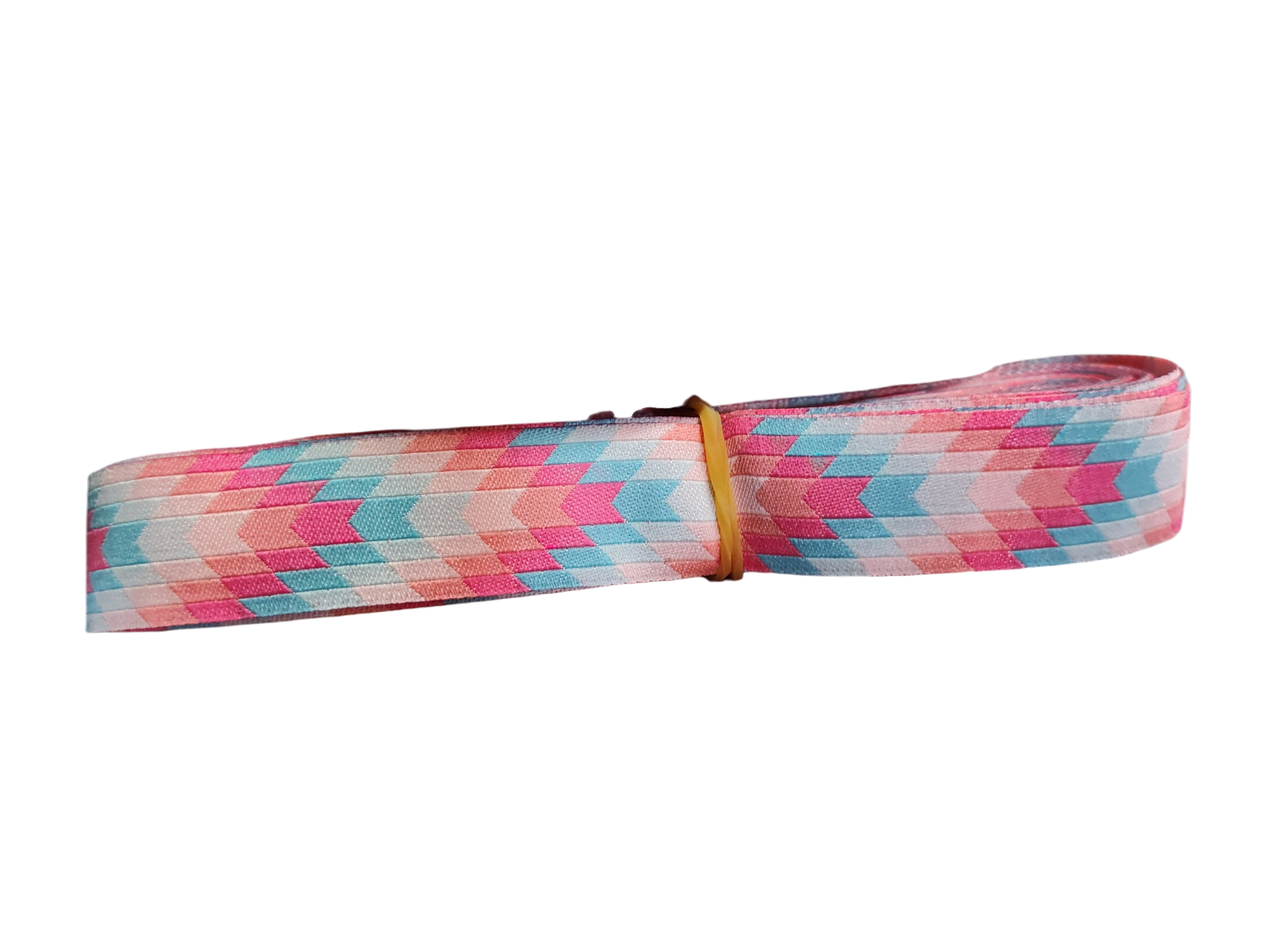 Pink Blue Chevron Nylon Dog Collar