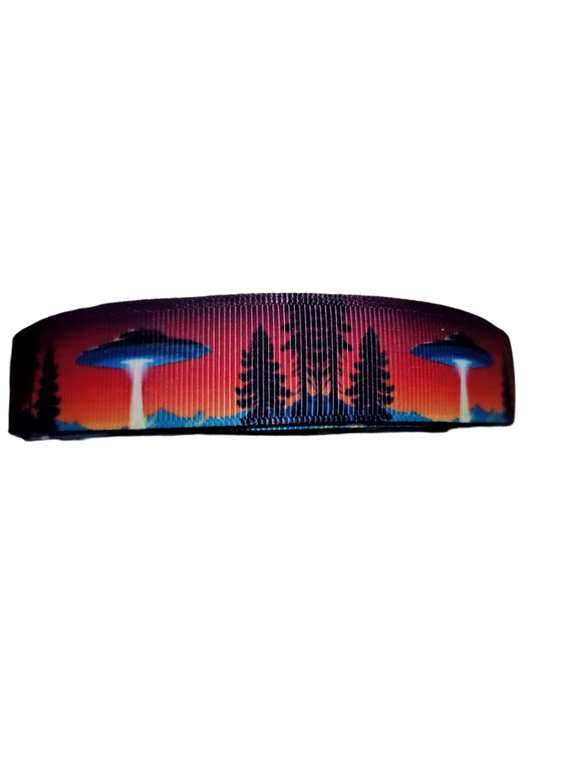 Beam Me Up UFO Nylon Dog Collar