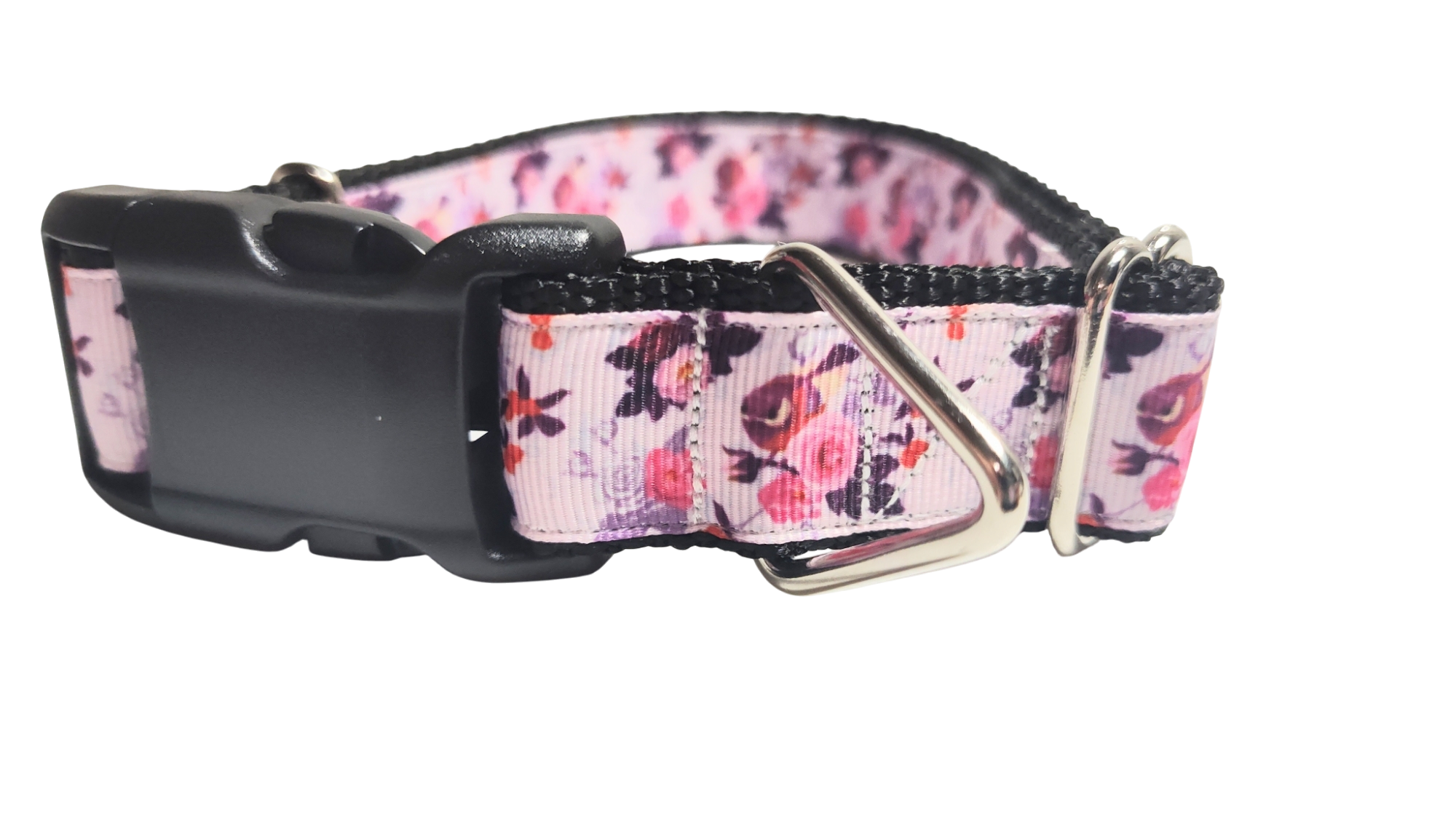 Birds and Flowers Nylon Dog Collar