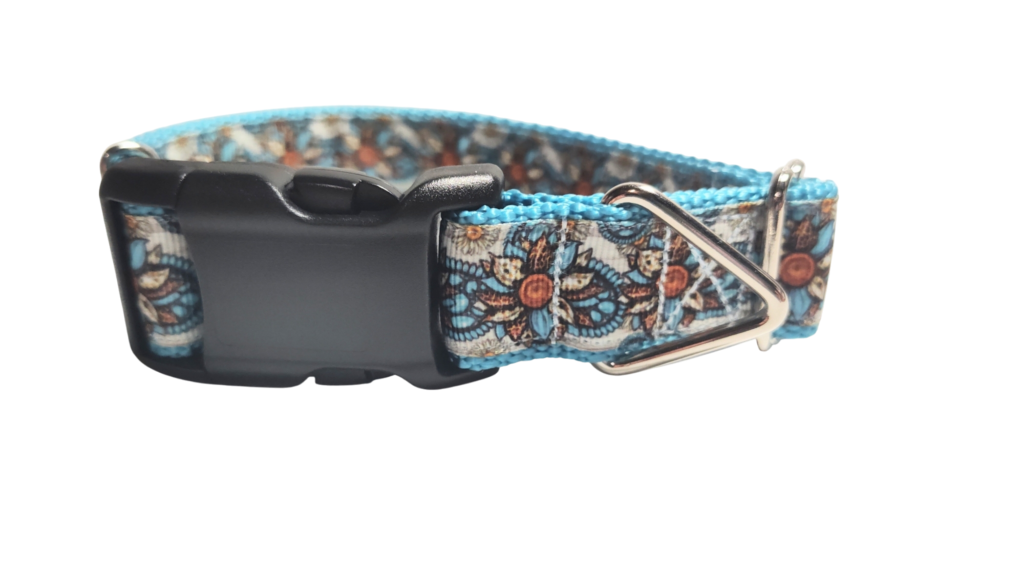 Western Floral Nylon Dog Collar