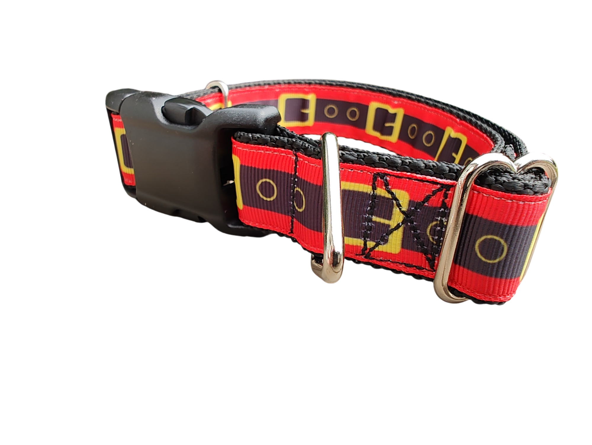 Santa Belt Christmas Nylon Dog Collar
