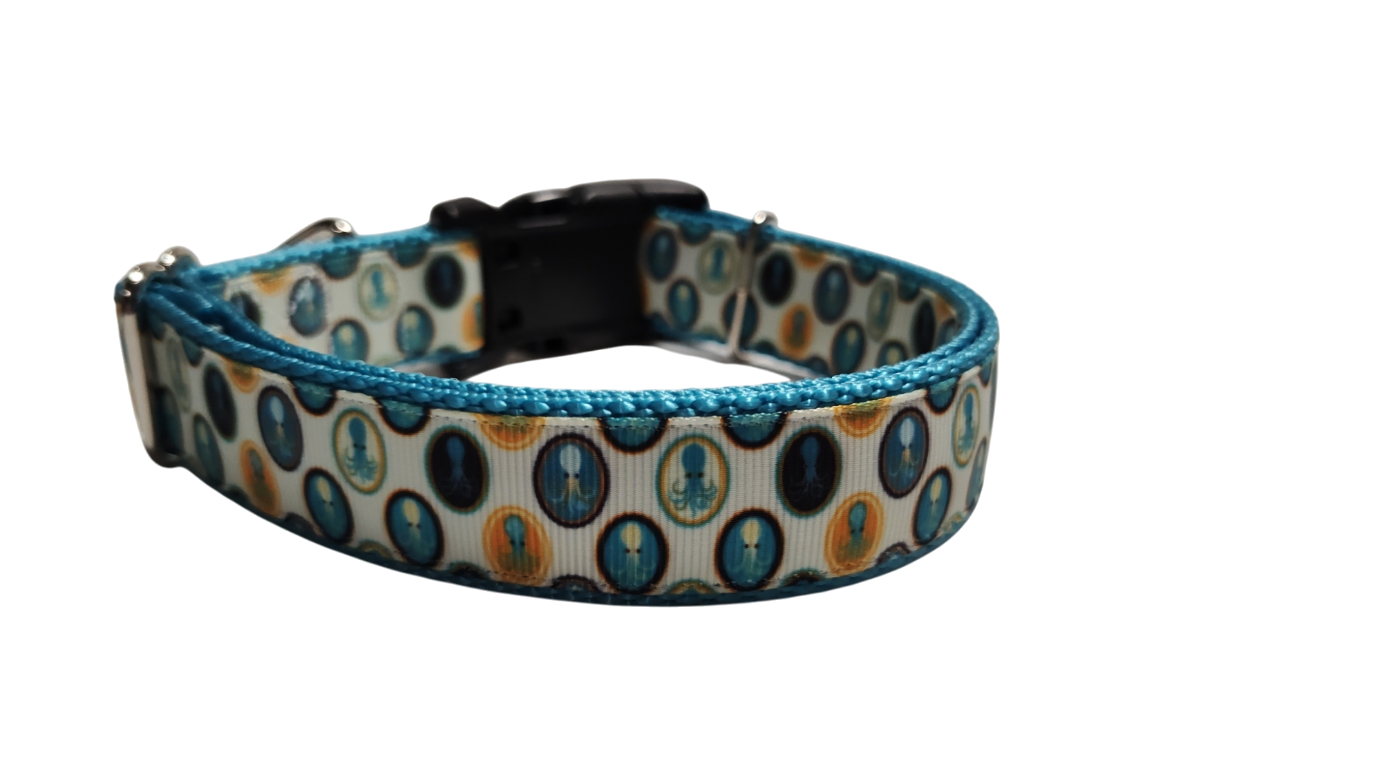 Squid Portraits Nylon Dog Collar