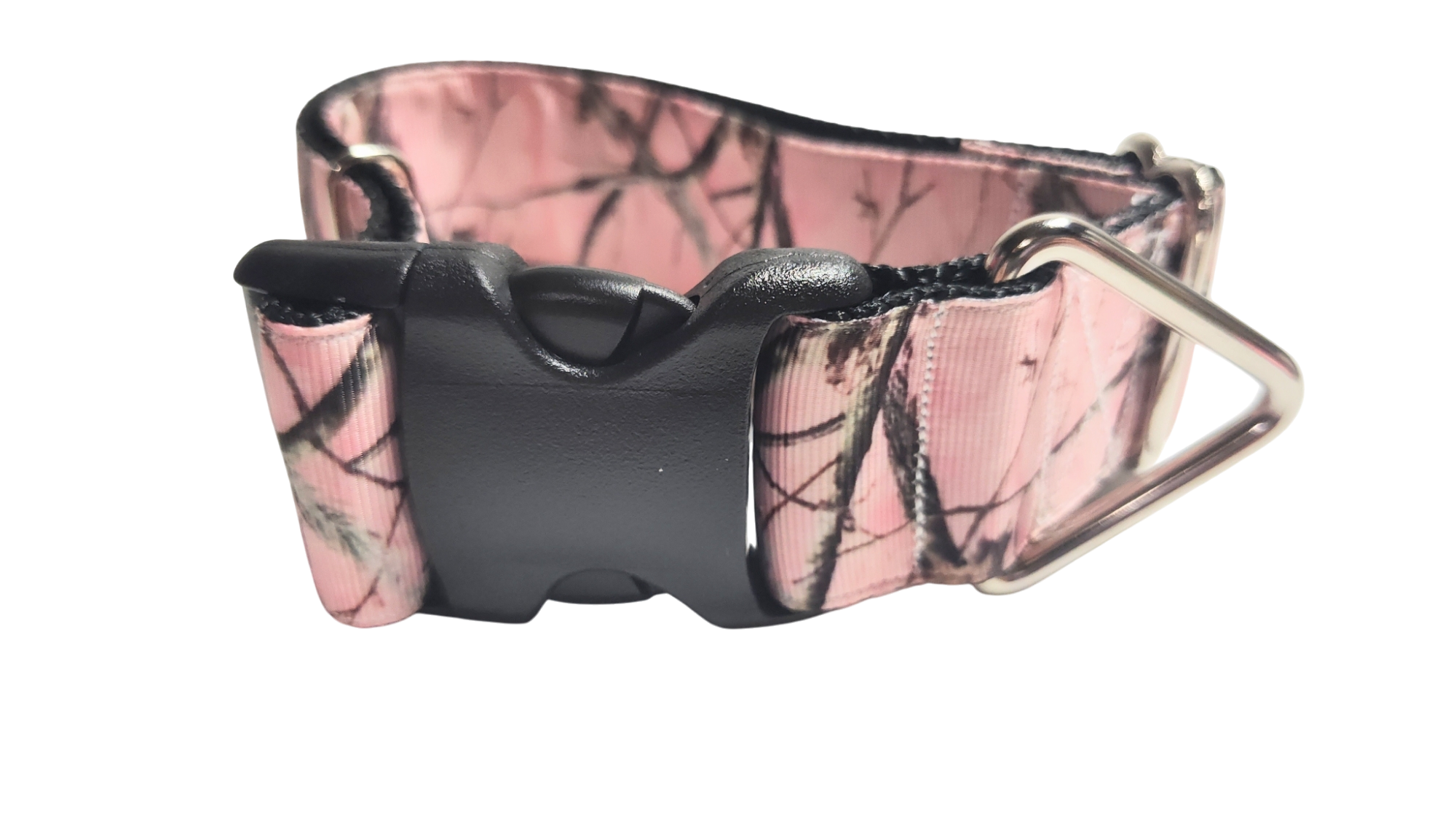 1.5" Wide Pink Camo Nylon Dog Collar