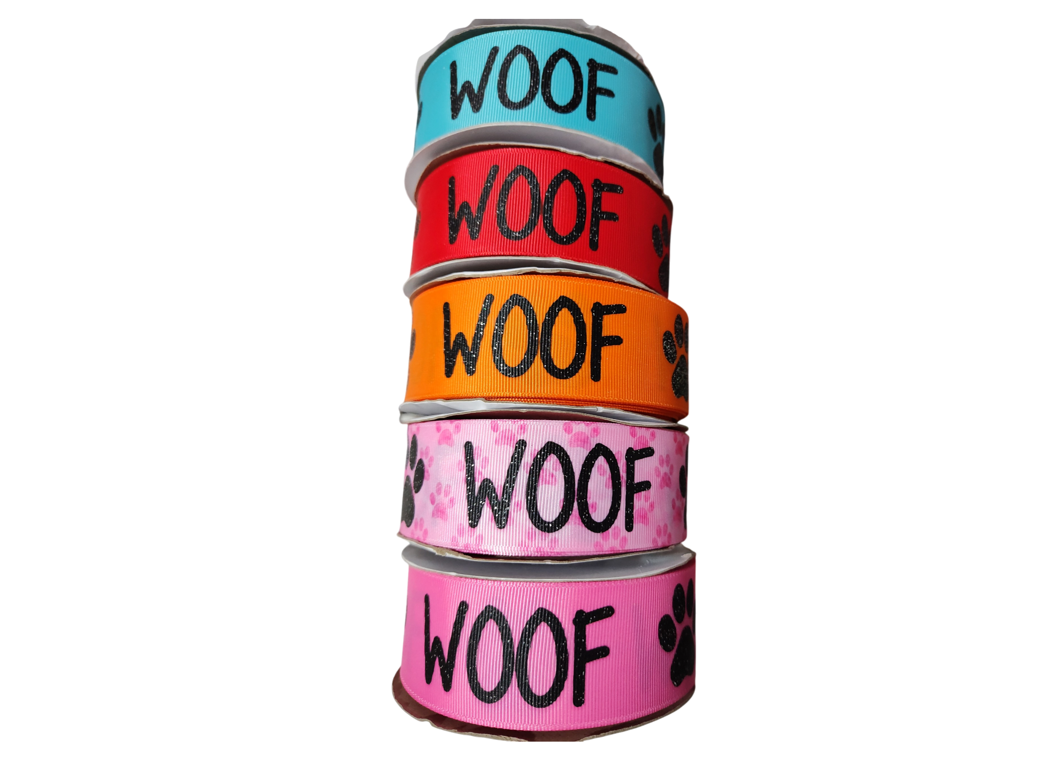 1.5" Wide Woof Nylon Dog Collar