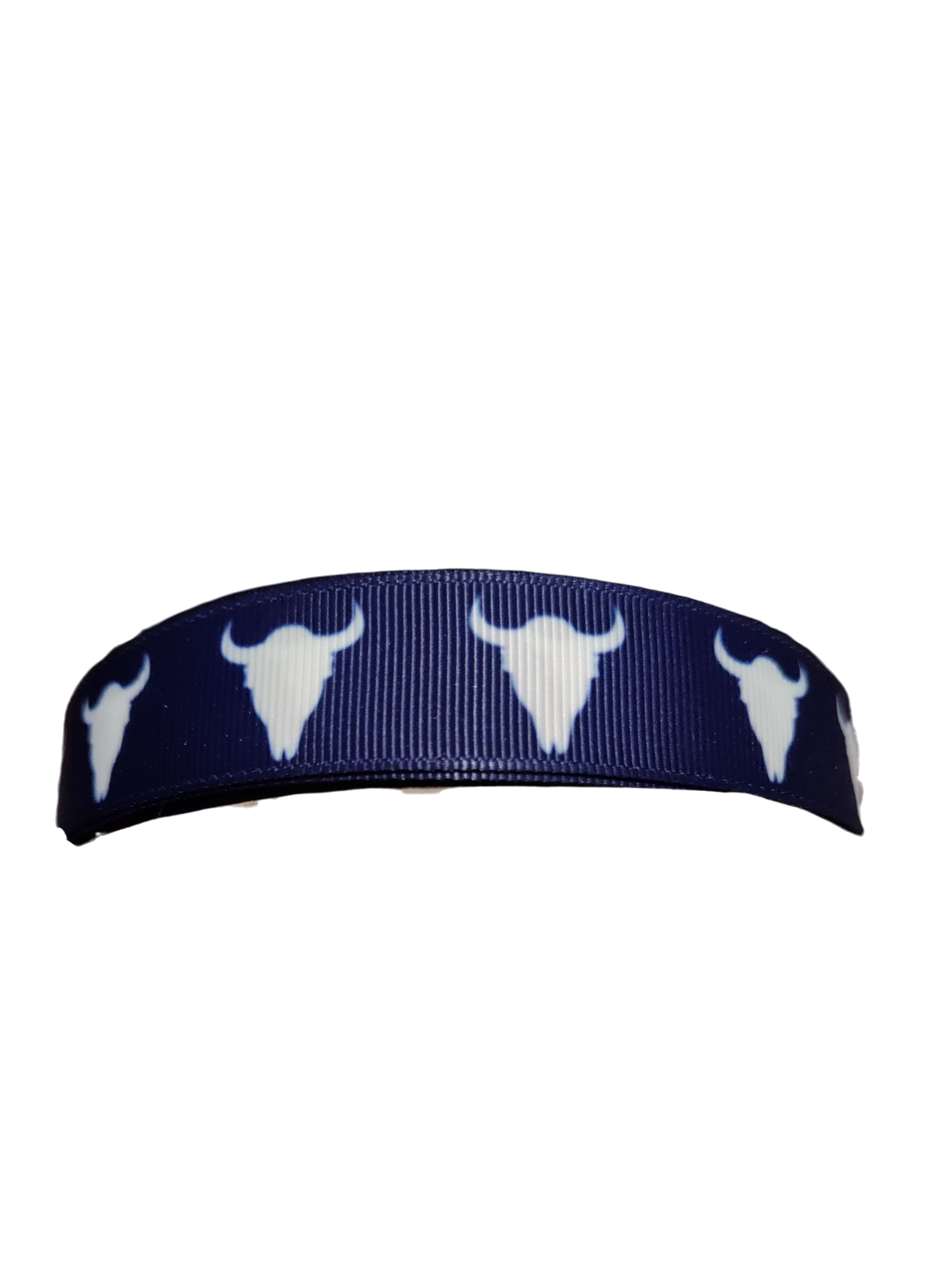 Bull Skull Nylon Dog Collar