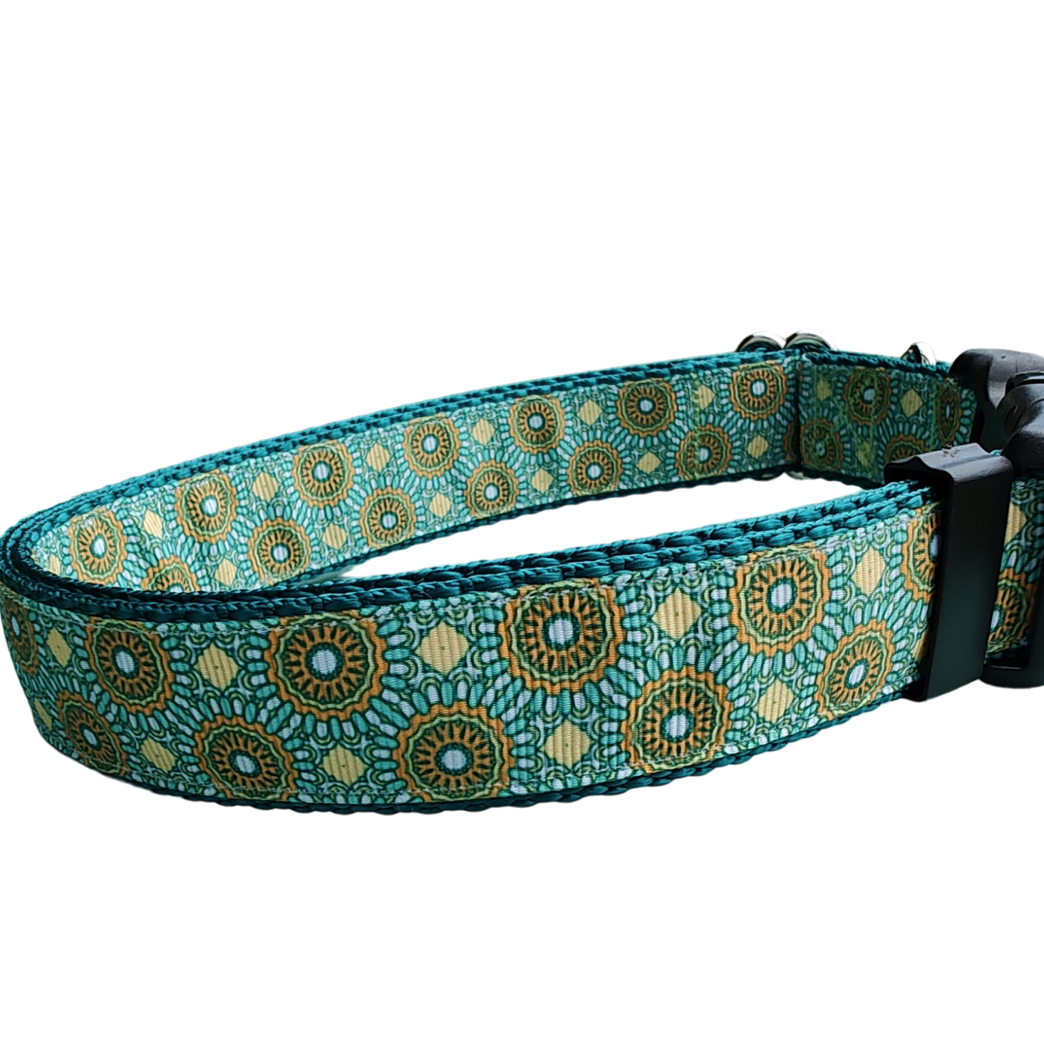 Green/Yellow Tribal Green Nylon Dog Collar MD, LG, XL, Leash
