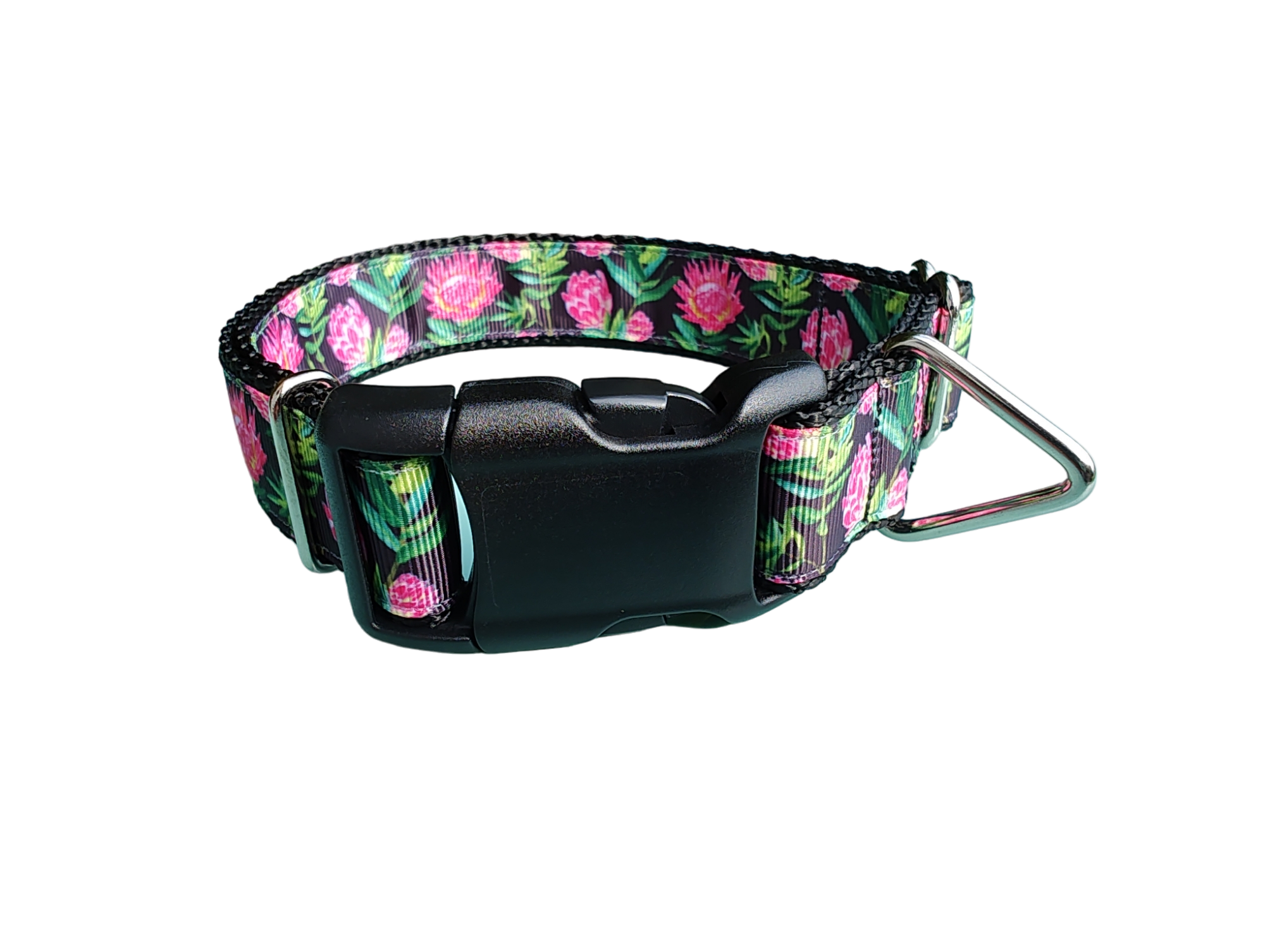 Protea Flower Nylon Dog Collar