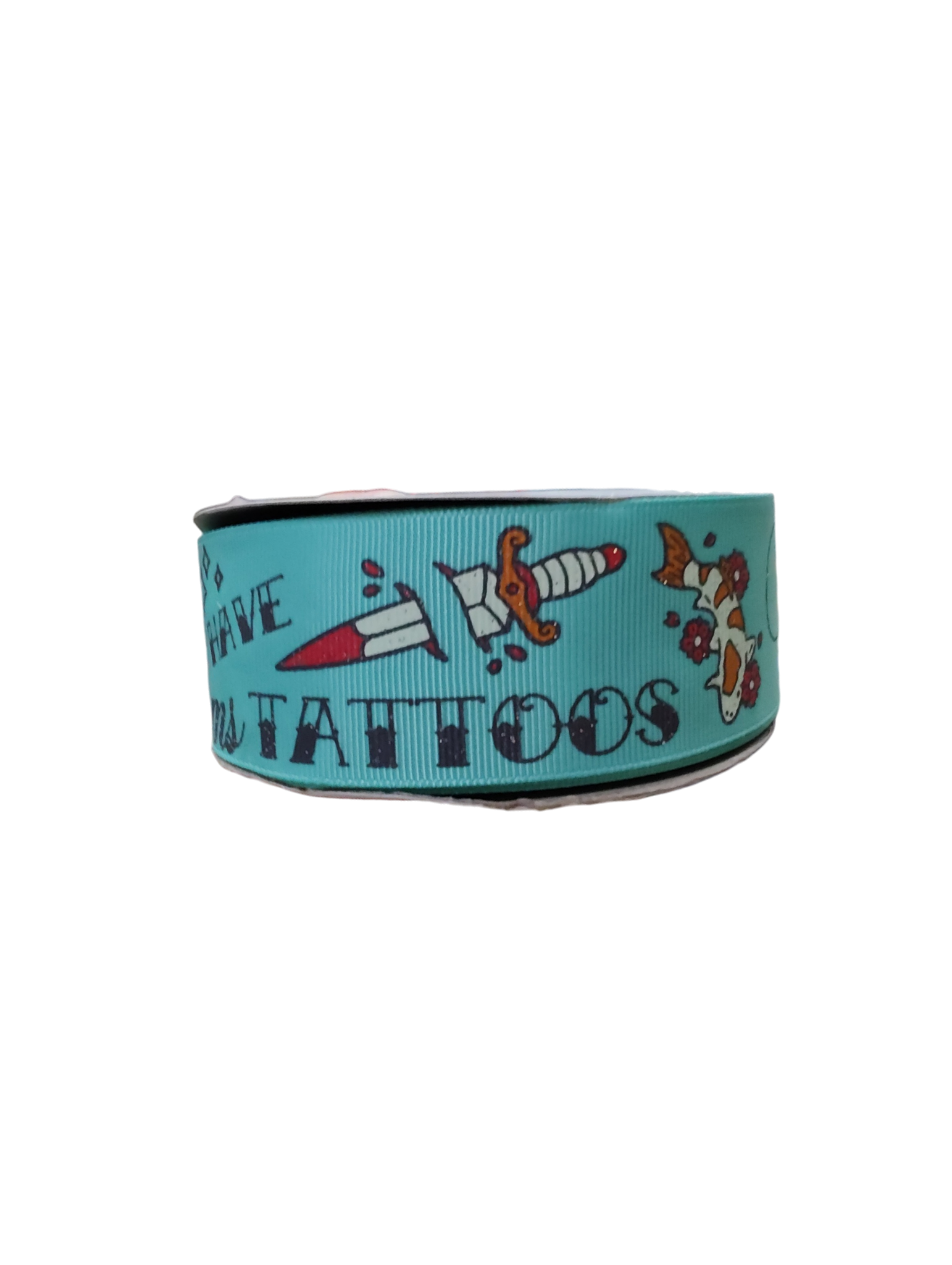 1.5" Cool Mom's Have Tattoos Wide Nylon Dog Collar