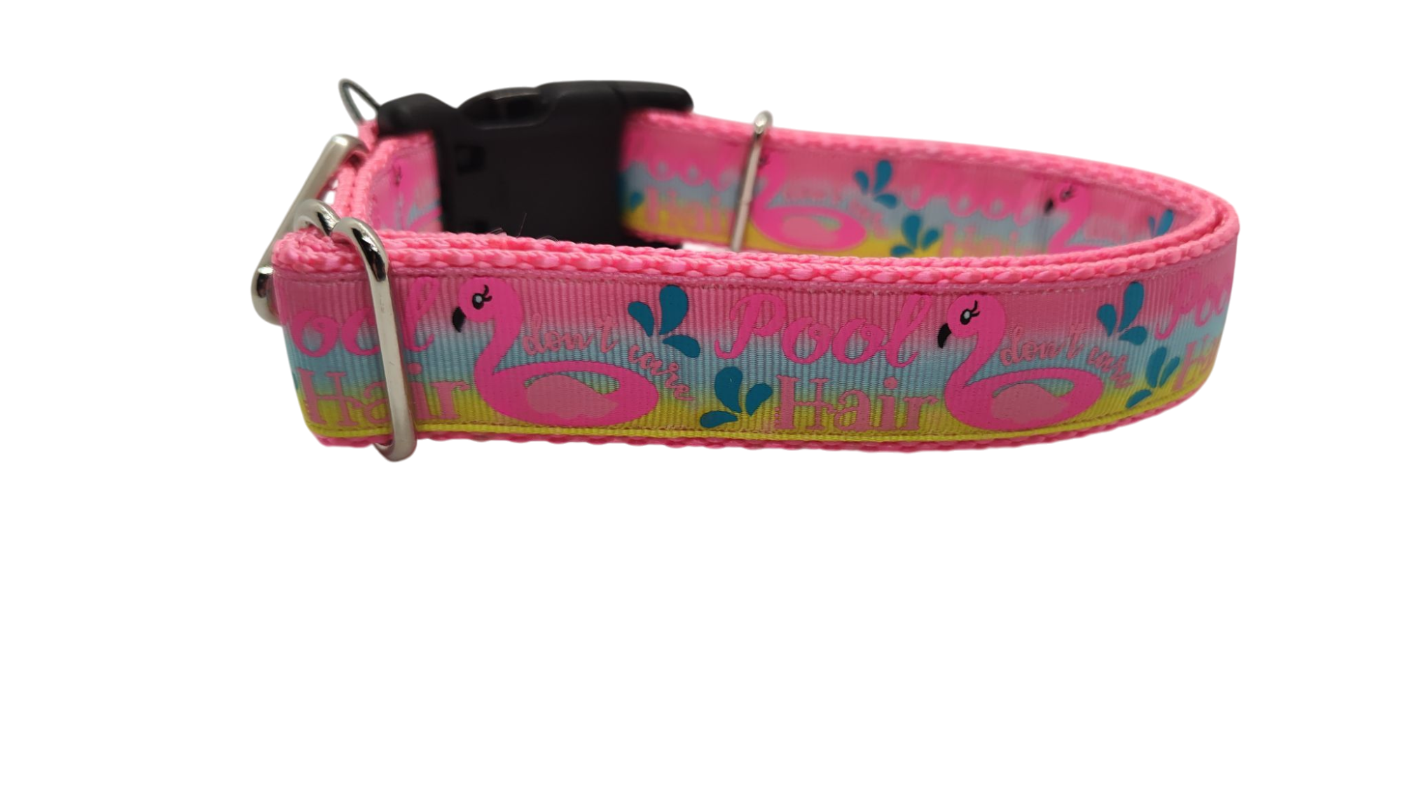 Pool Hair Don't Care Nylon Dog Collar