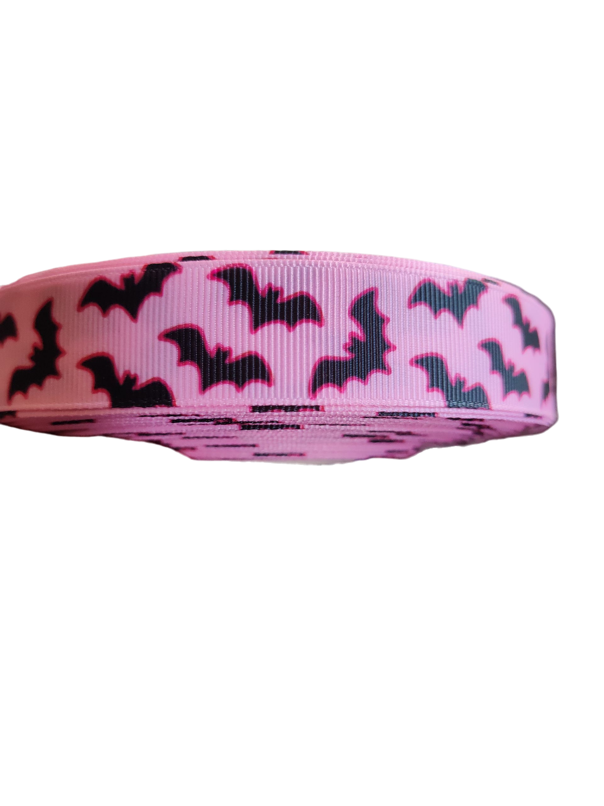Pink Bats Nylon Dog Collar, Leash