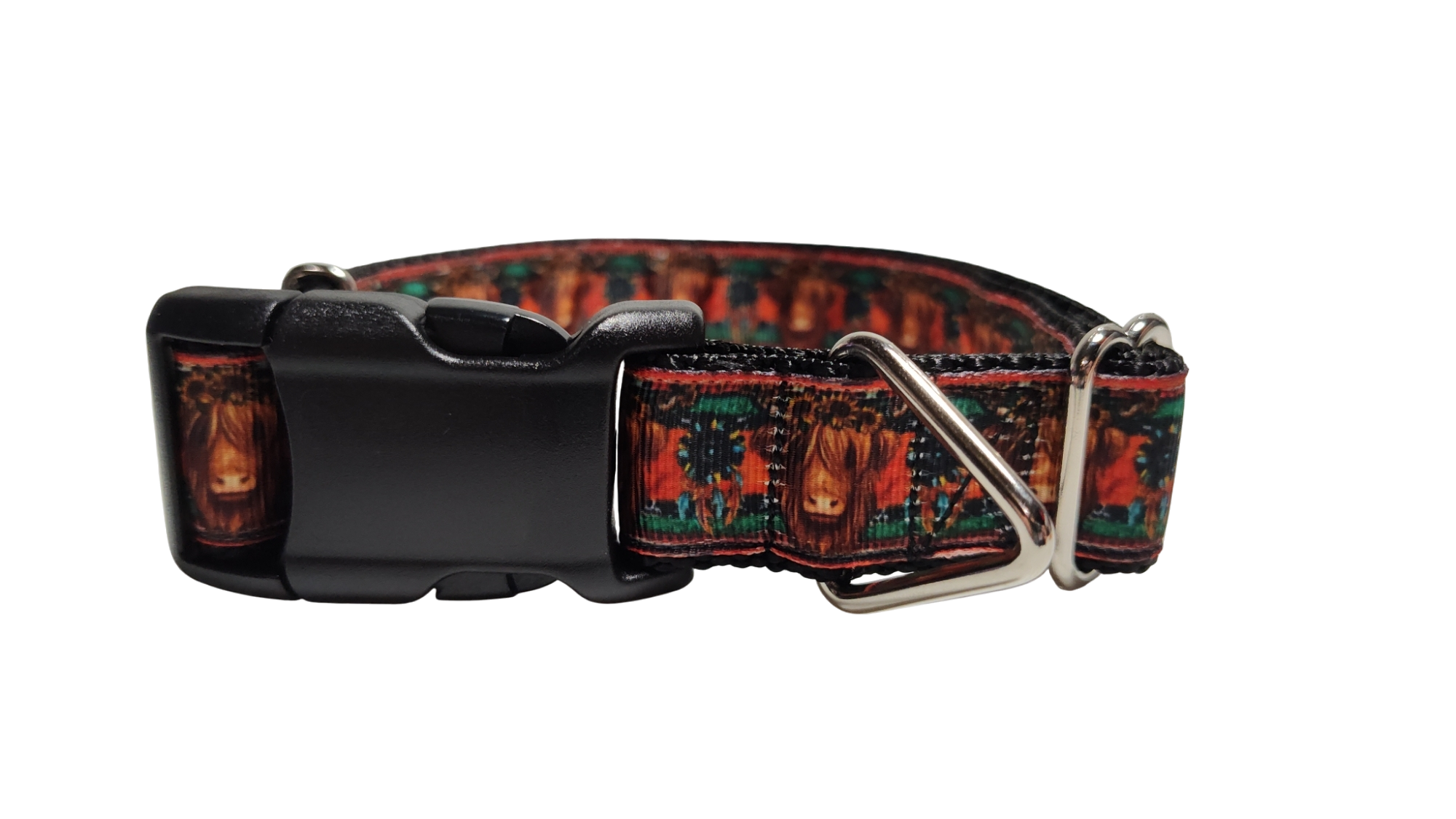Western Highland Cow Nylon Dog Collar