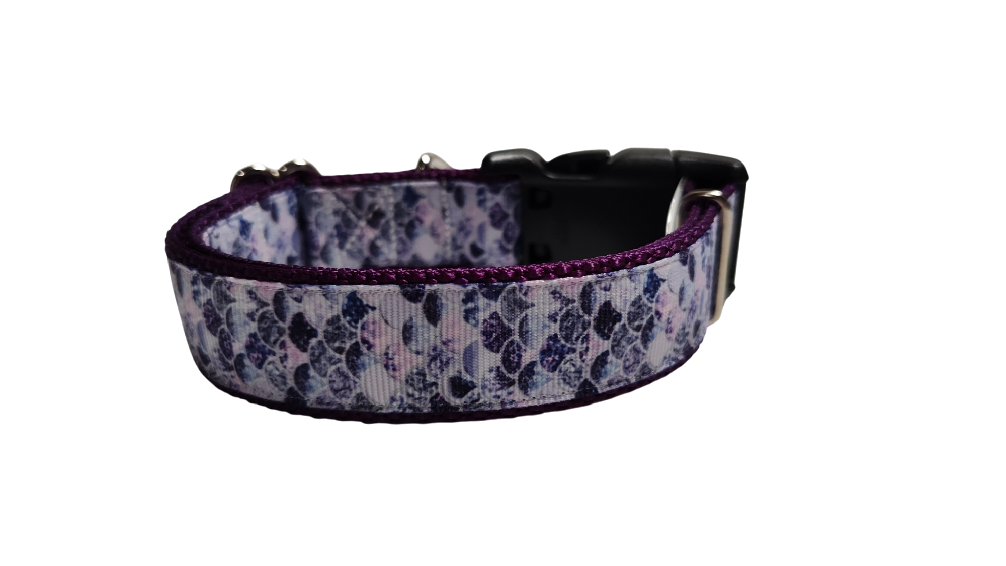 Purple Scales Nylon Dog Collar