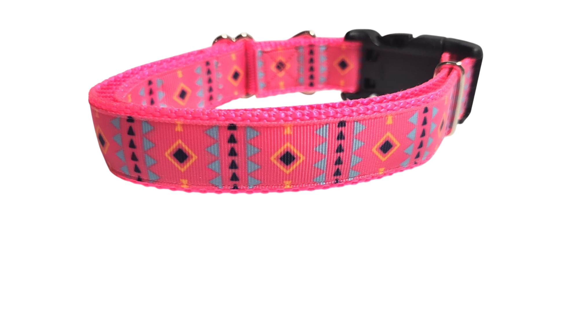 Pink Tribal 2 Nylon Dog Collar