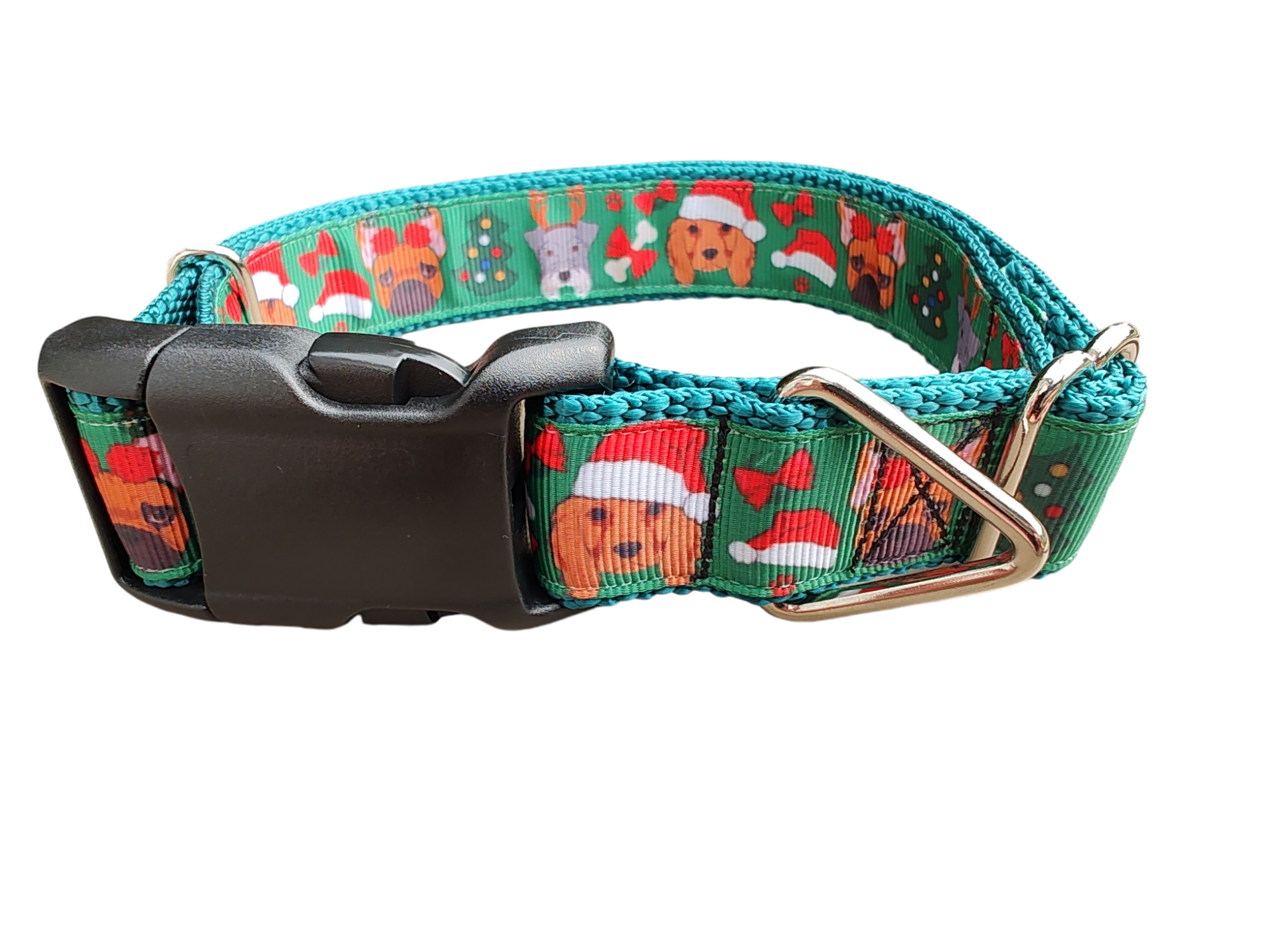 Christmas Pups Nylon Dog Collar