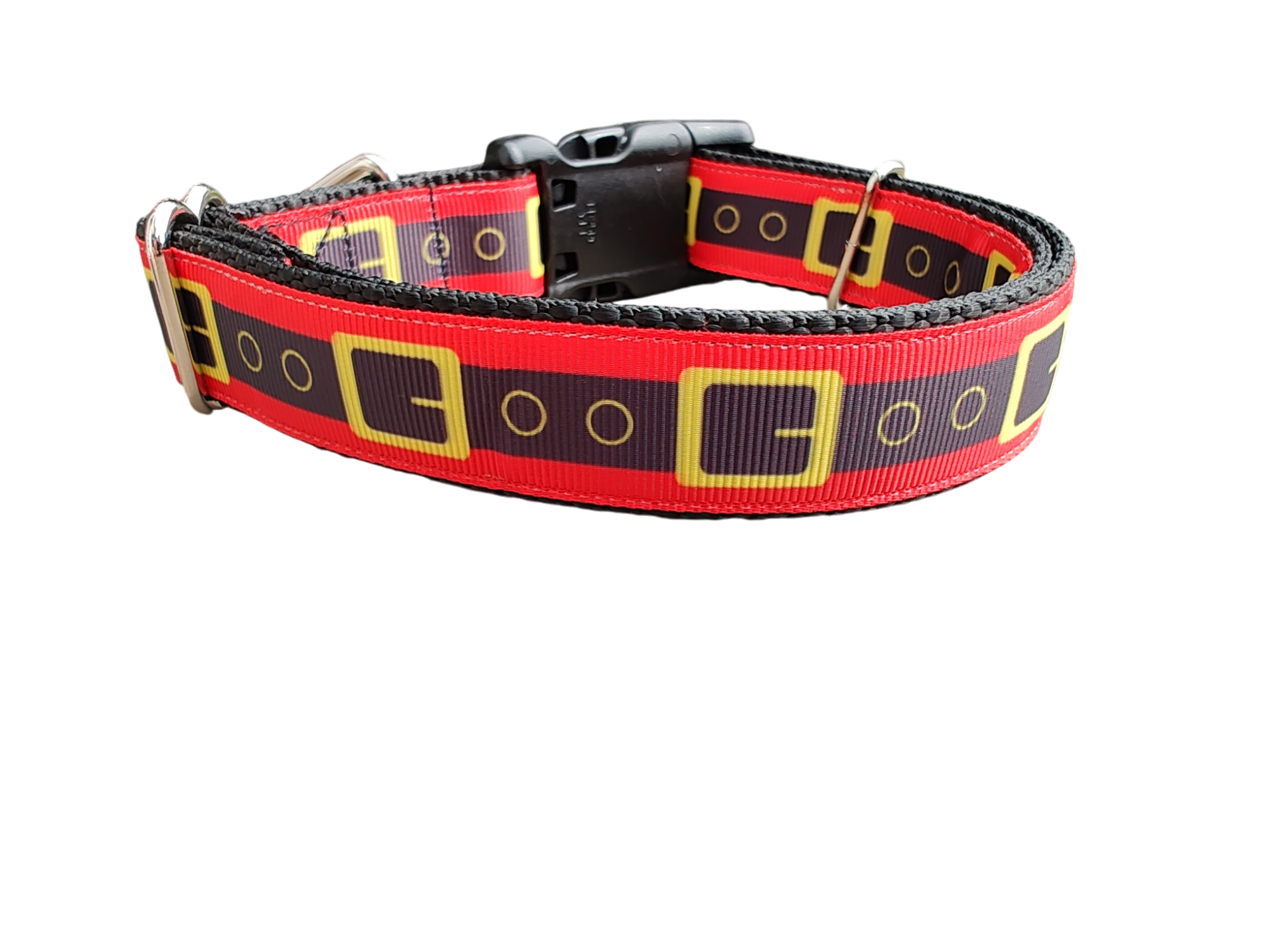 Santa Belt Christmas Nylon Dog Collar