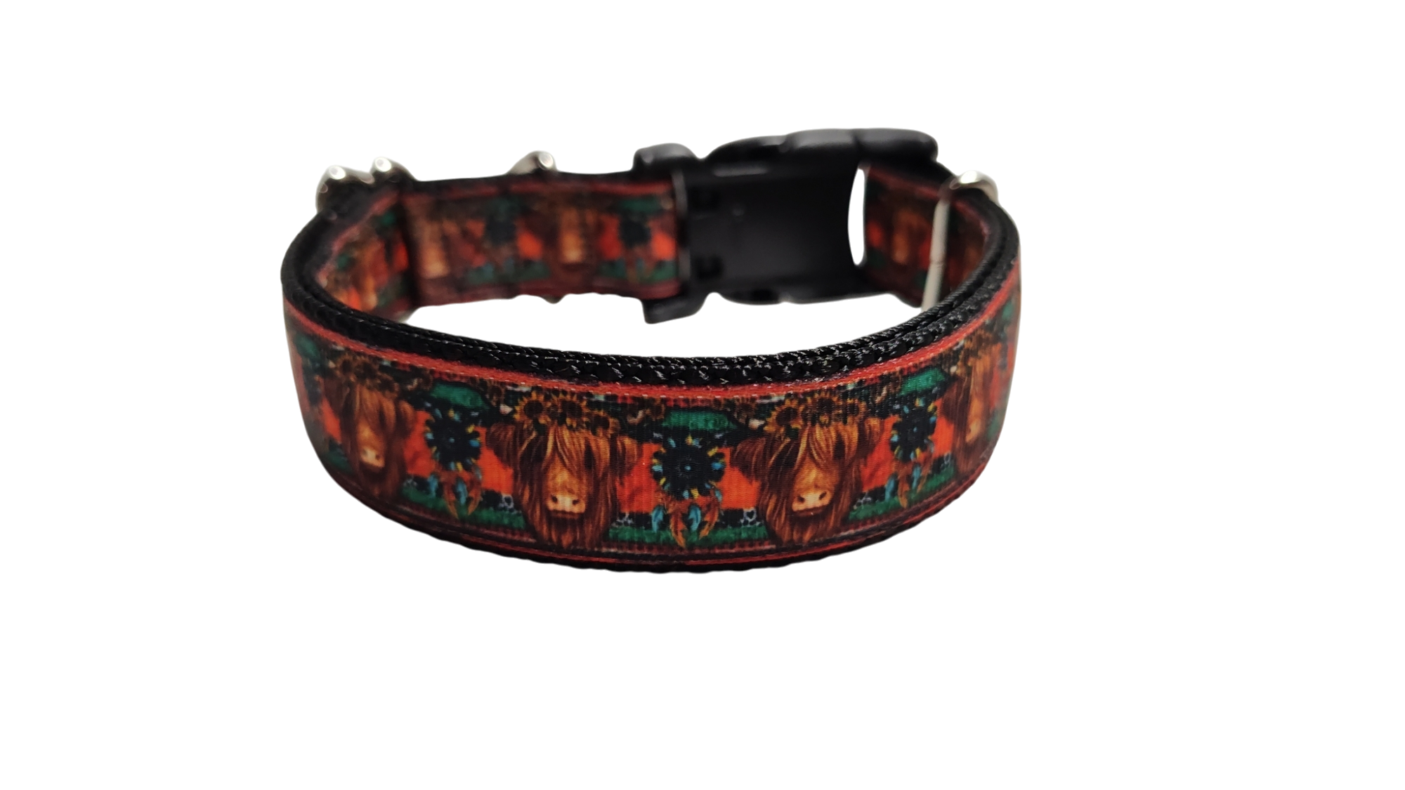 Western Highland Cow Nylon Dog Collar
