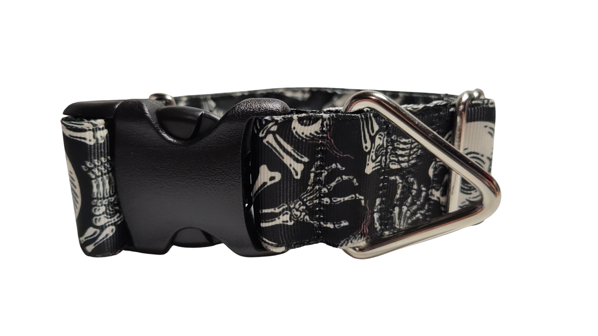 1.5" Skeleton Bones Nylon Dog Collar