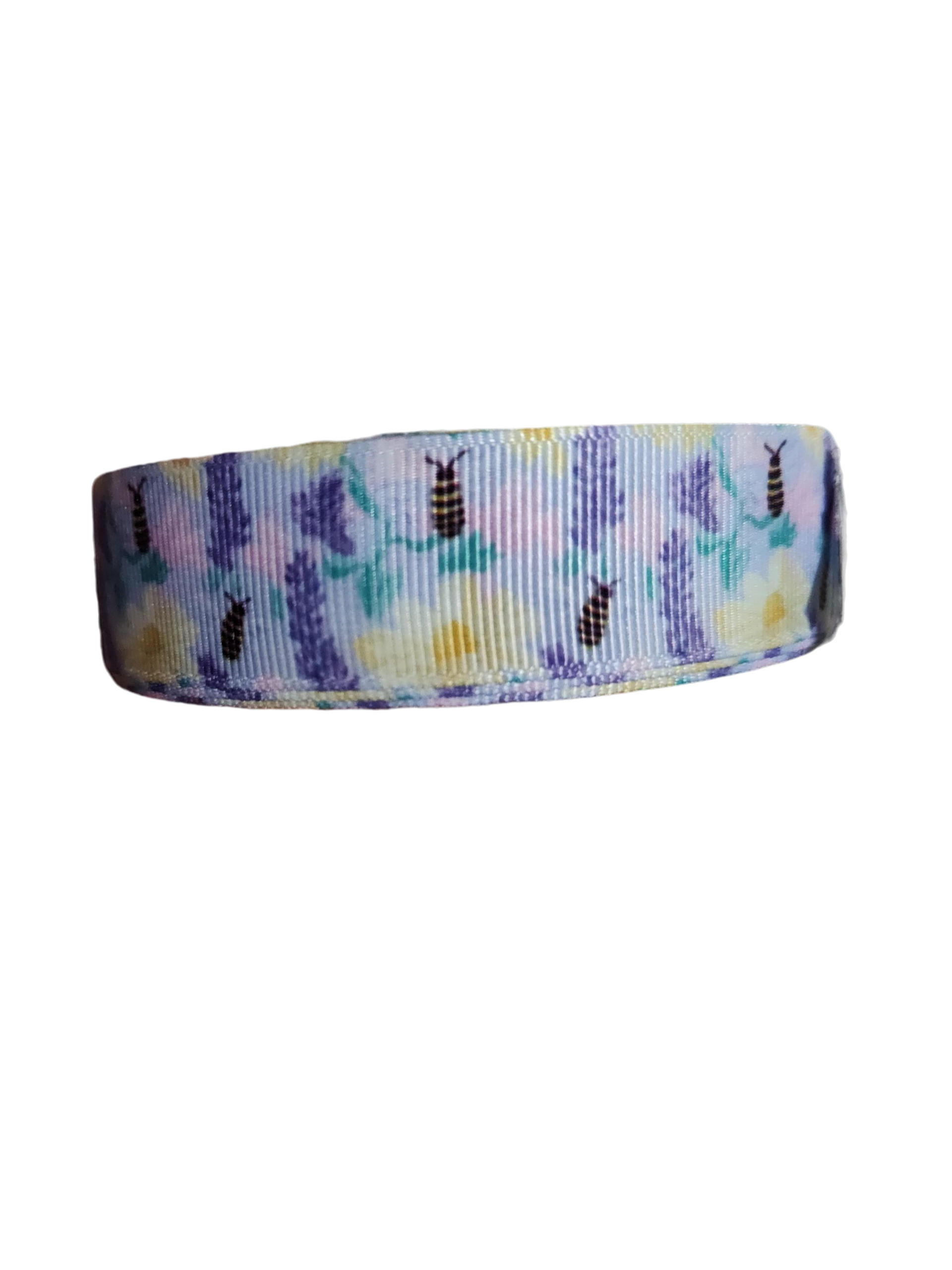 Lavender Bees Nylon Dog Collar