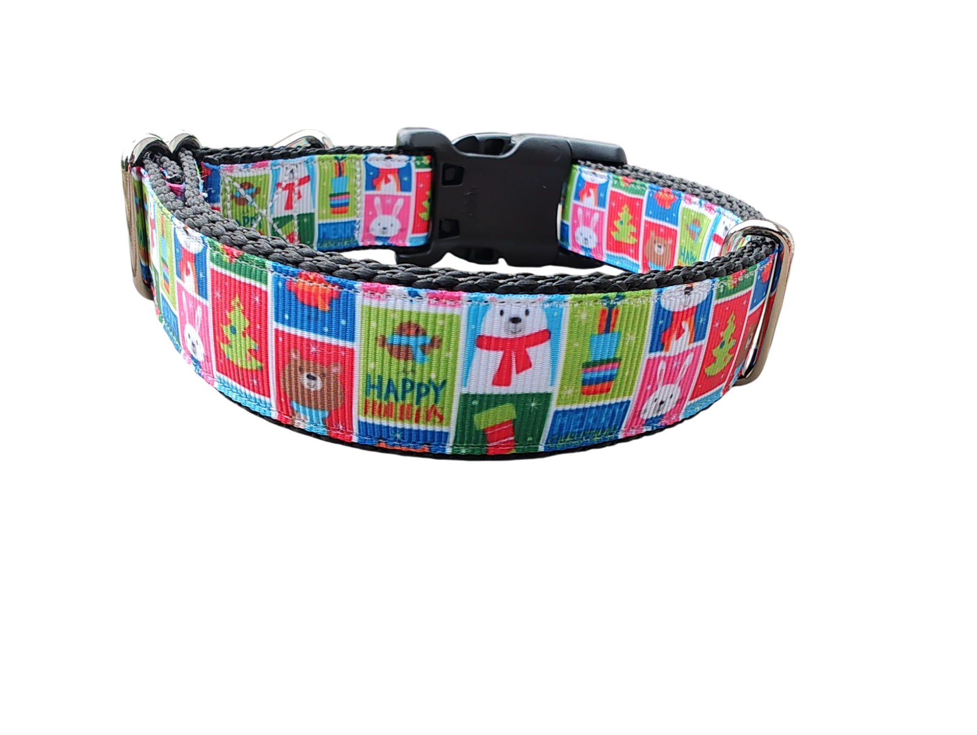 Christmas Cards Nylon Dog Collar