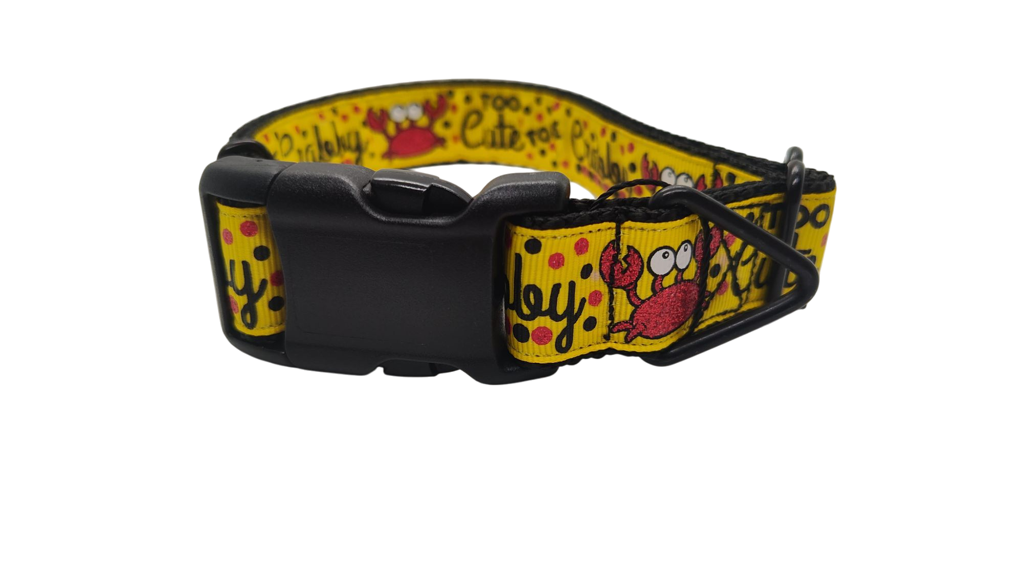 Too Cute To Be Crabby Nylon Dog Collar