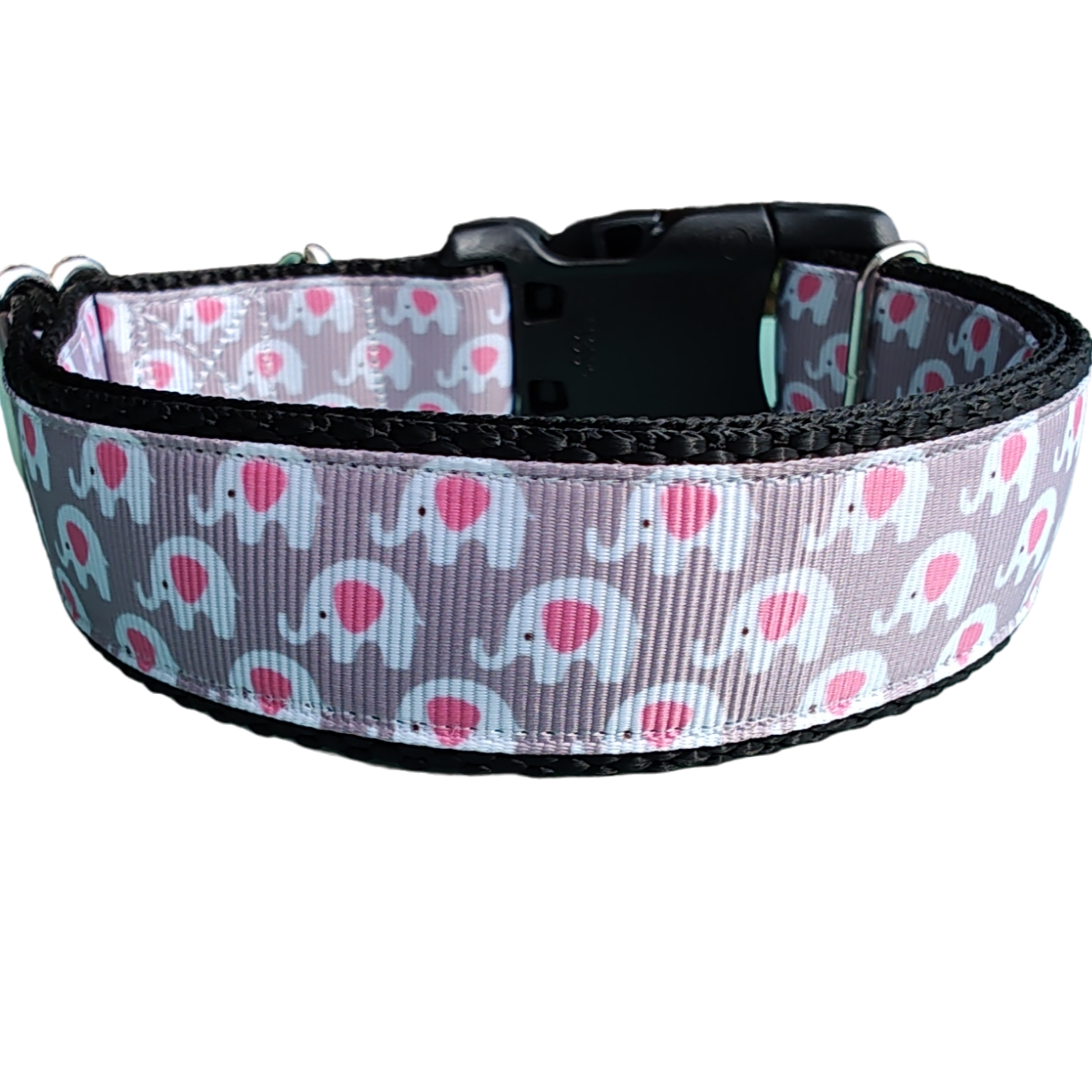 Elephants Nylon Dog Collar