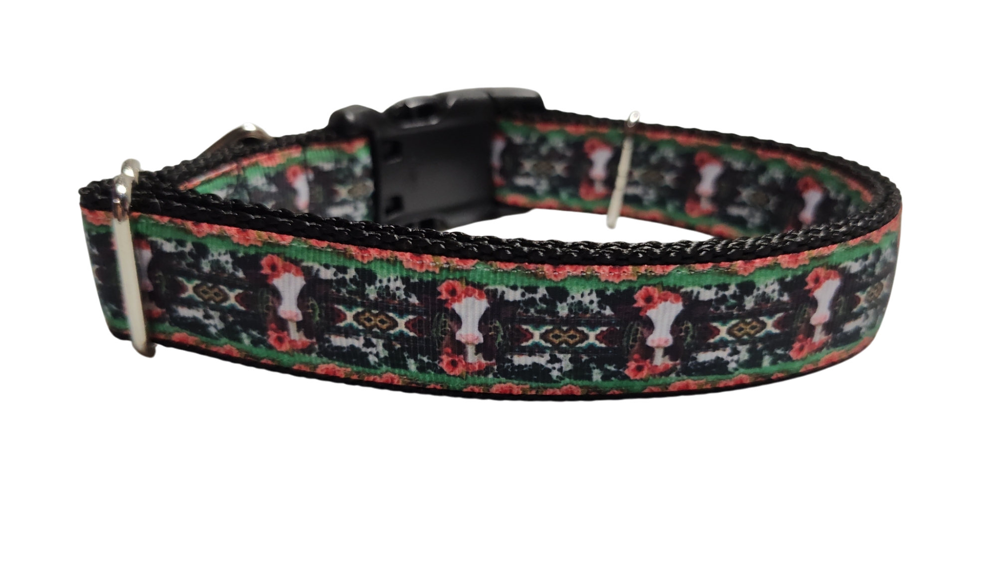 Western Cow Nylon Dog Collar