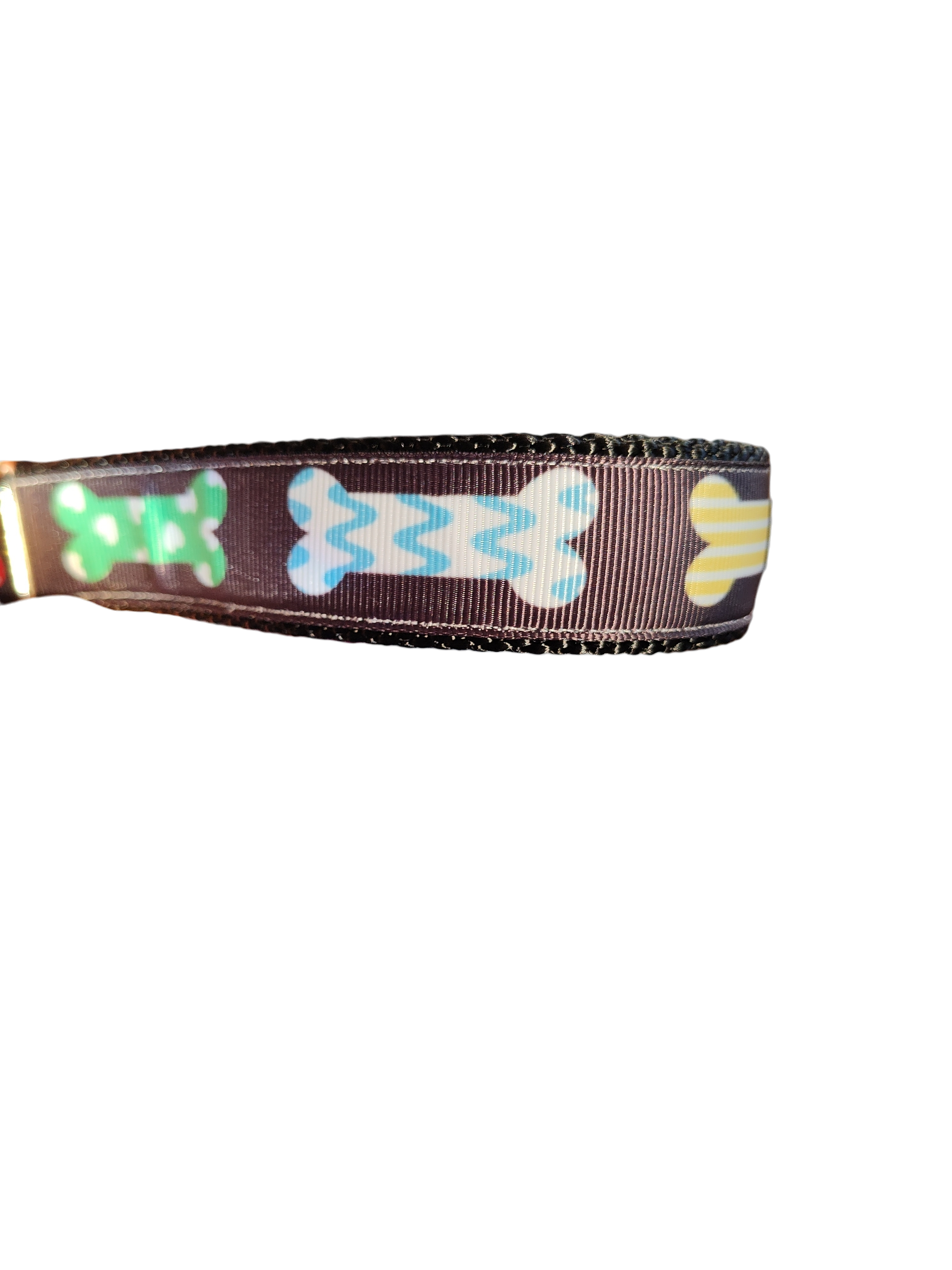 Patterned Bones Nylon Dog Collar