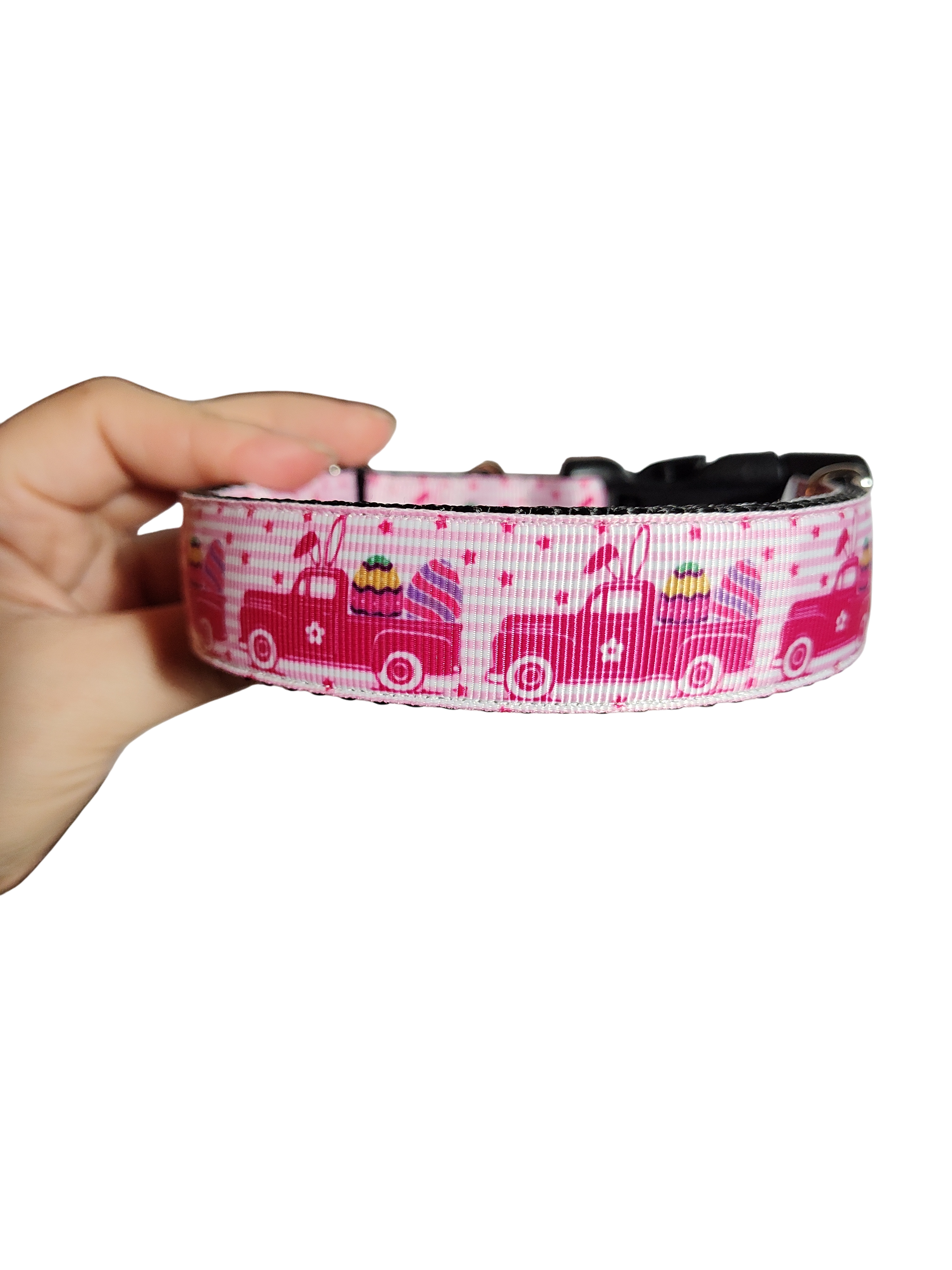 Bunny Easter Truck Nylon Dog Collar