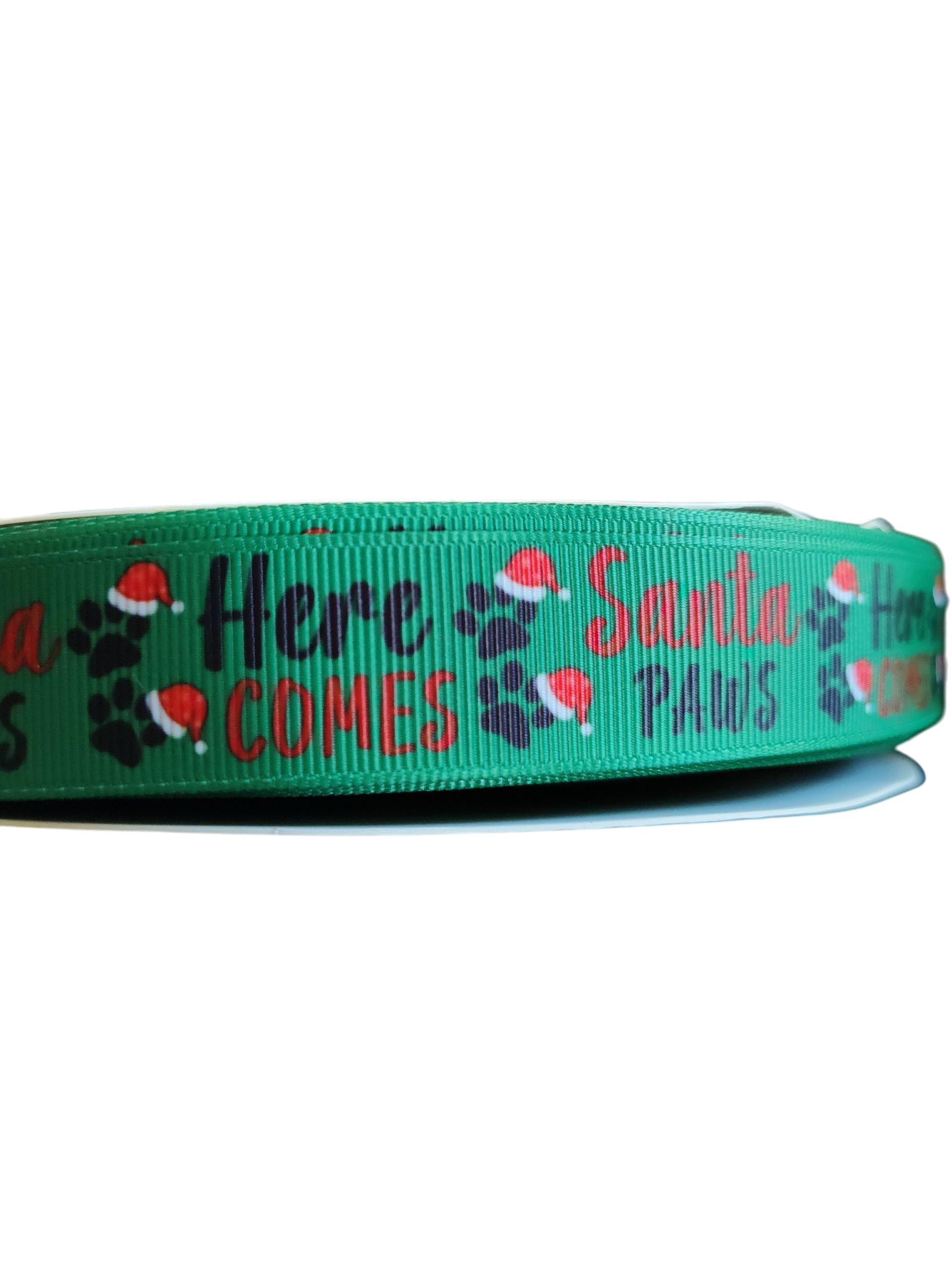 Here Comes Santa Paws Nylon Dog Collar, Leash