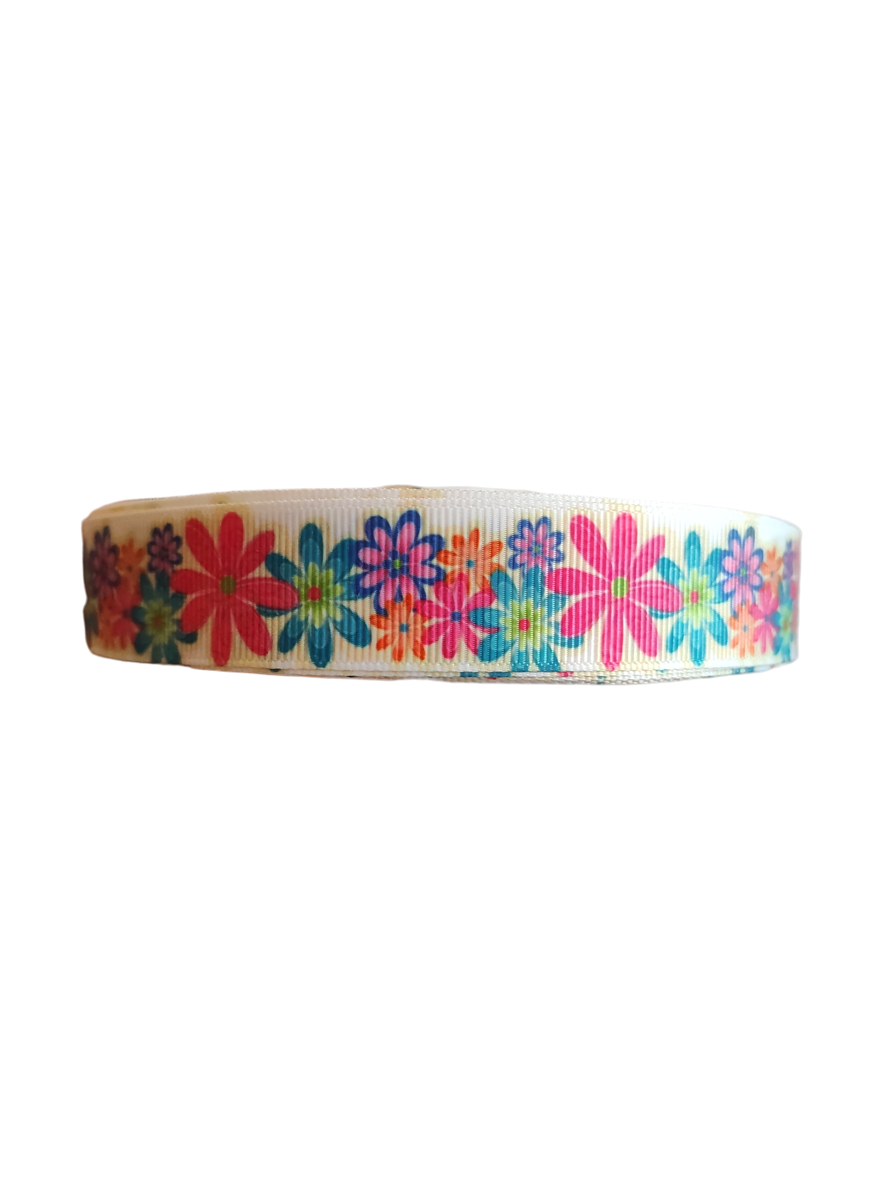 Bright Flowers Nylon Dog Collar