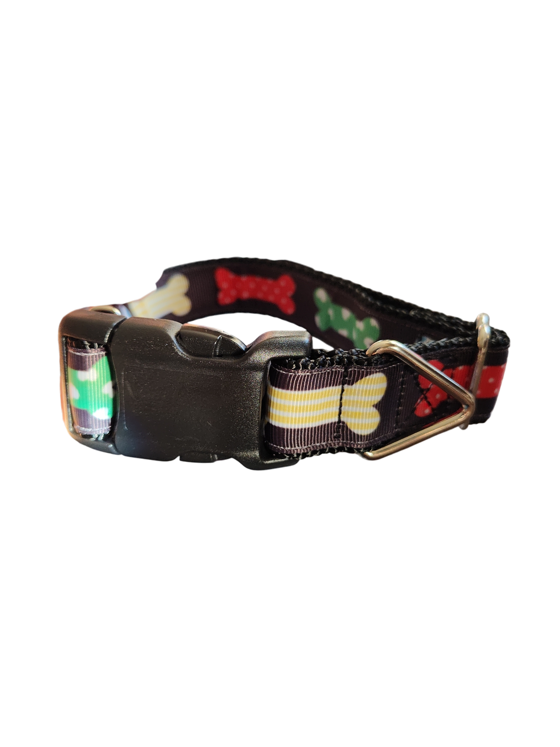 Patterned Bones Nylon Dog Collar